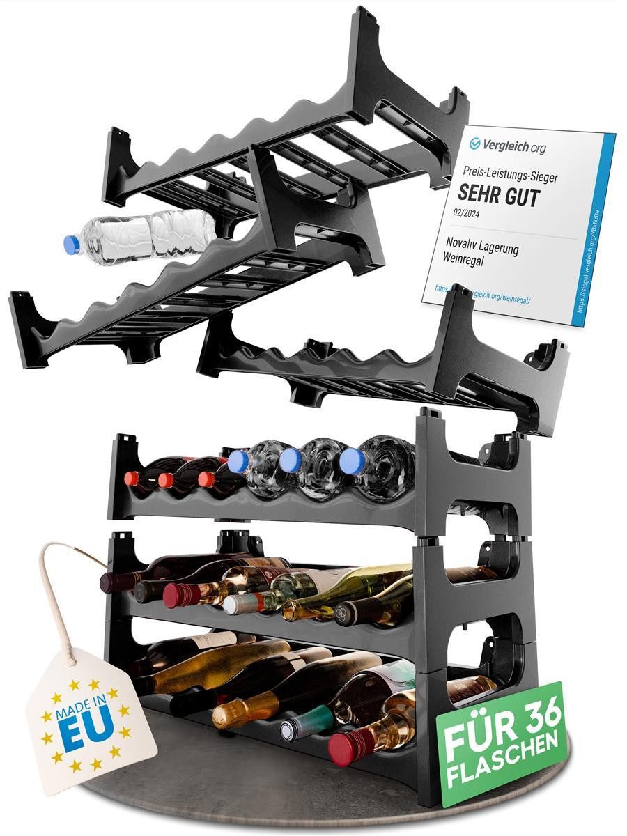 Novaliv Weinregal -, Spar-Set 6-tlg., Stapelbar,platzsparend, erweiterbar
