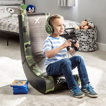 X Rocker Kindersessel Video Rocker Gaming Bodensessel - Camo Edition, für Kinder