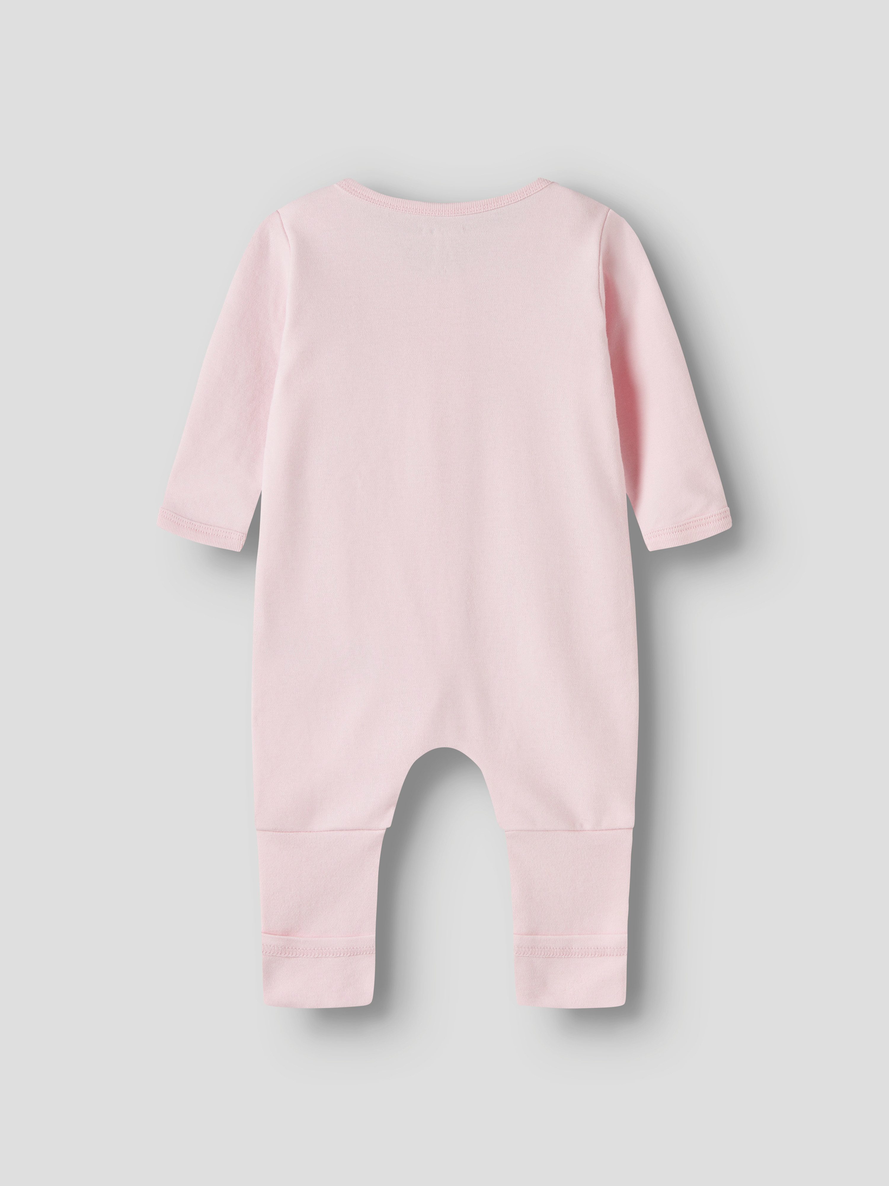 Name It Schlafanzug NBFNIGHTSUIT 2P ZIP FF PEACHES NOOS (Packung, 2 tlg) aus Baumwolle in Jersey-Qualität, lockere Passform, mit Reißverschluss