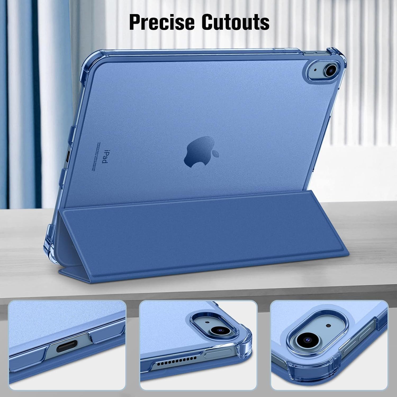 Fintie Tablet-Hülle für iPad 11 Generation 11'' 2025 (A16), iPad 10 Generation 10.9'' 2022, mit Schutzfolie-ultradünne transparente Rückseite Case mit Stifthalter