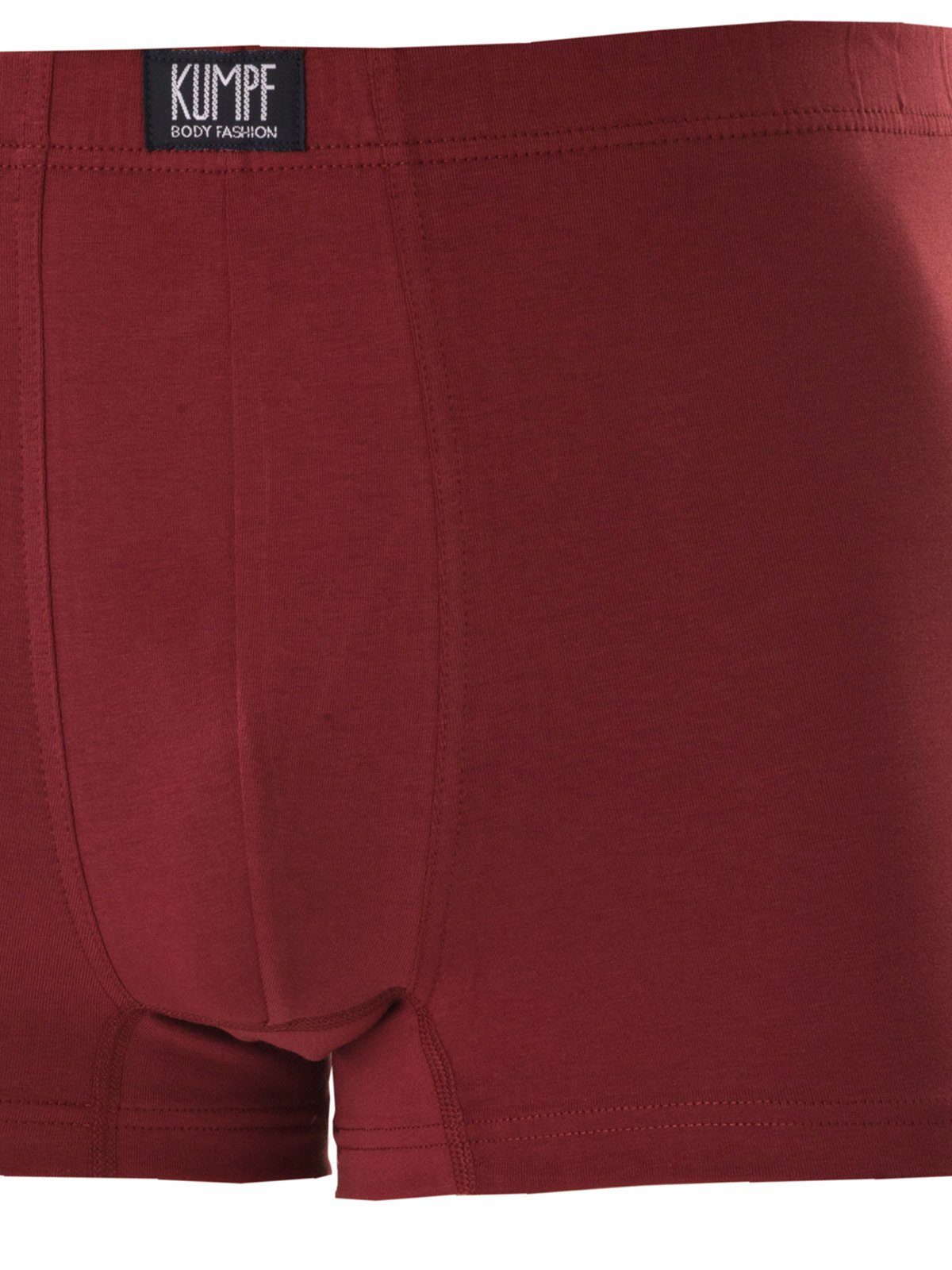 Pants KUMPF Cotton Pants Bio 1-St) weinrot hohe (Stück, Retro Herren Markenqualität