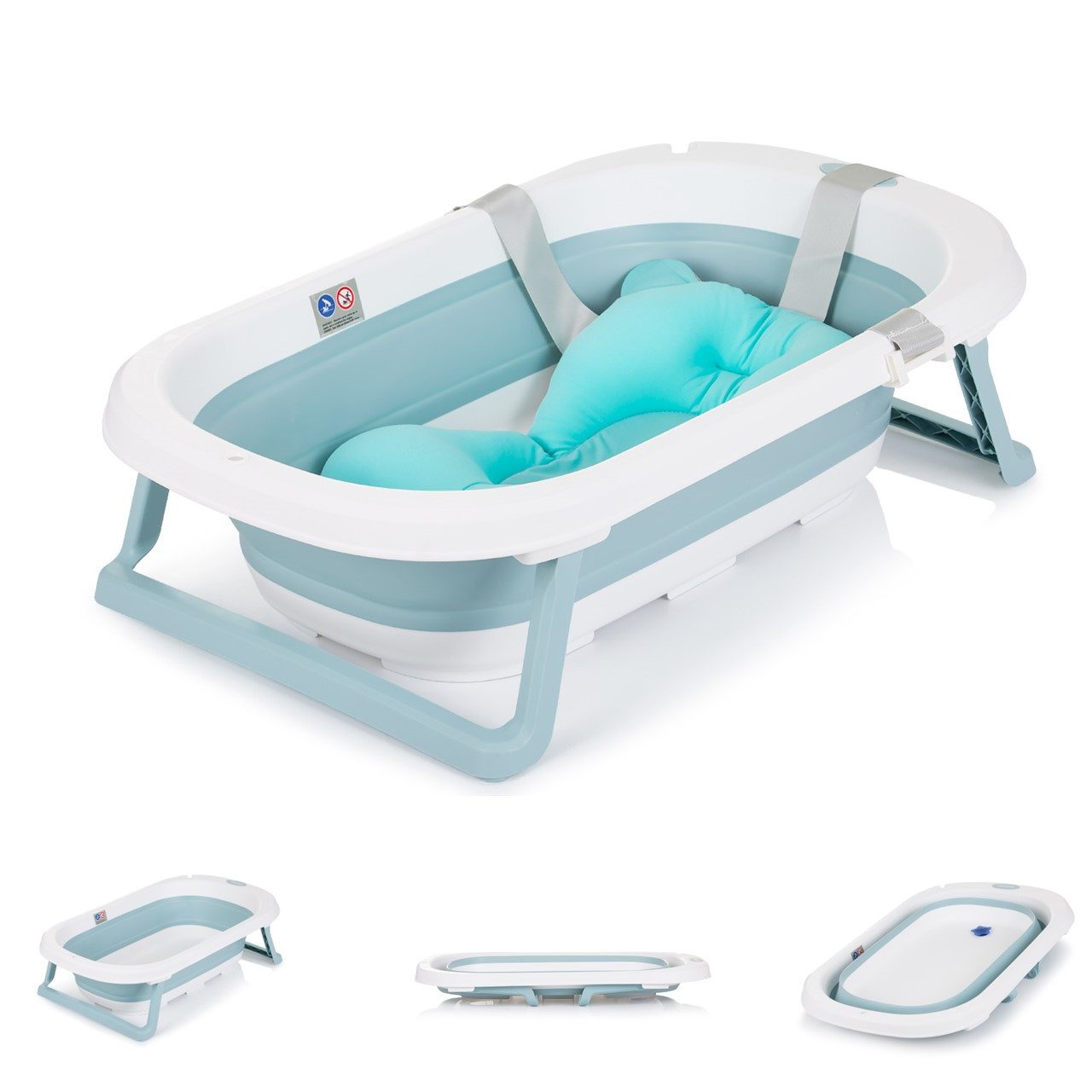 Chipolino Babybadewanne Babywanne Isla mit Badekissen, mit Badekissen faltb günstig online kaufen