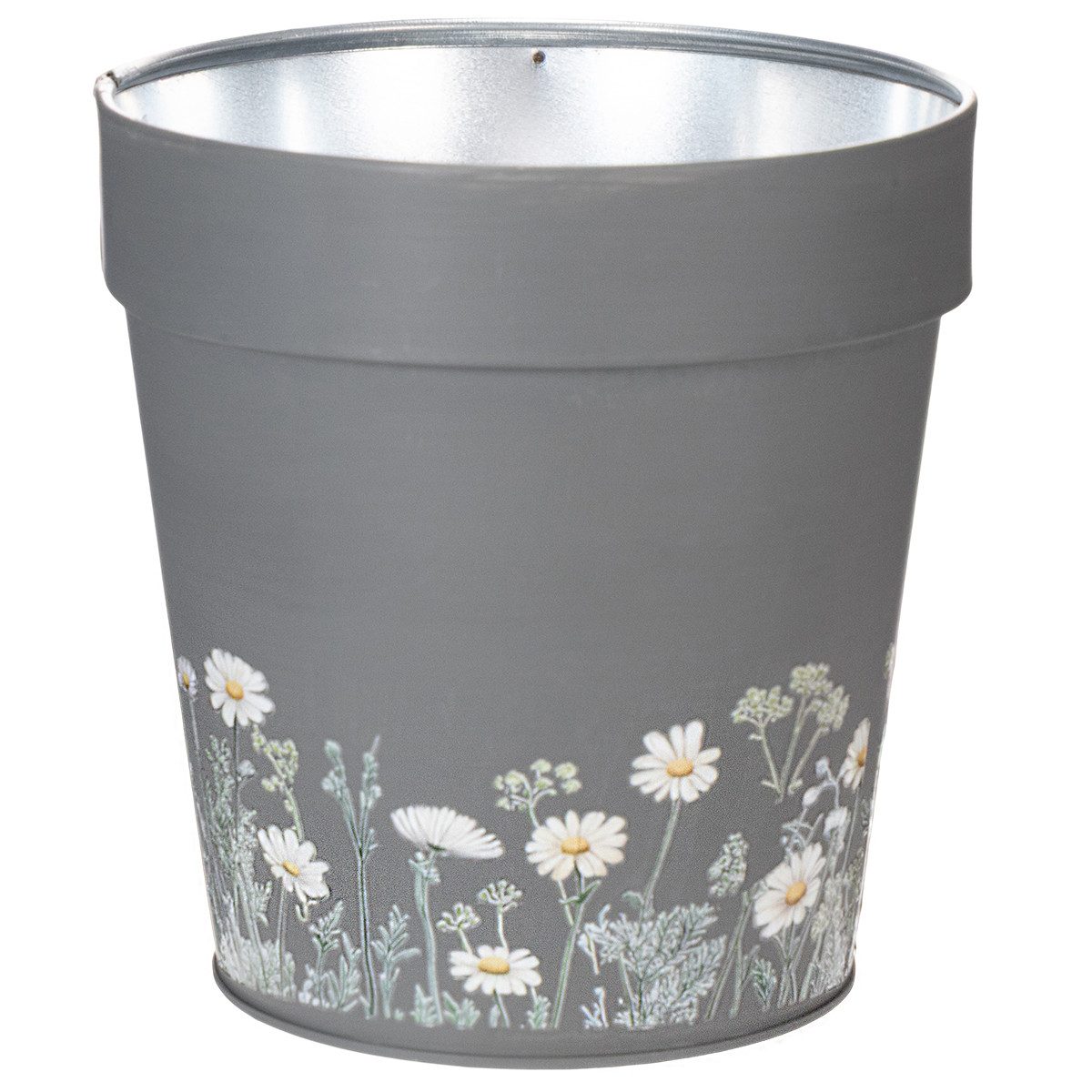 Viana Übertopf Blumentopf mit Blumenmotiv für stilvolle Dekoration und, 4 Stück