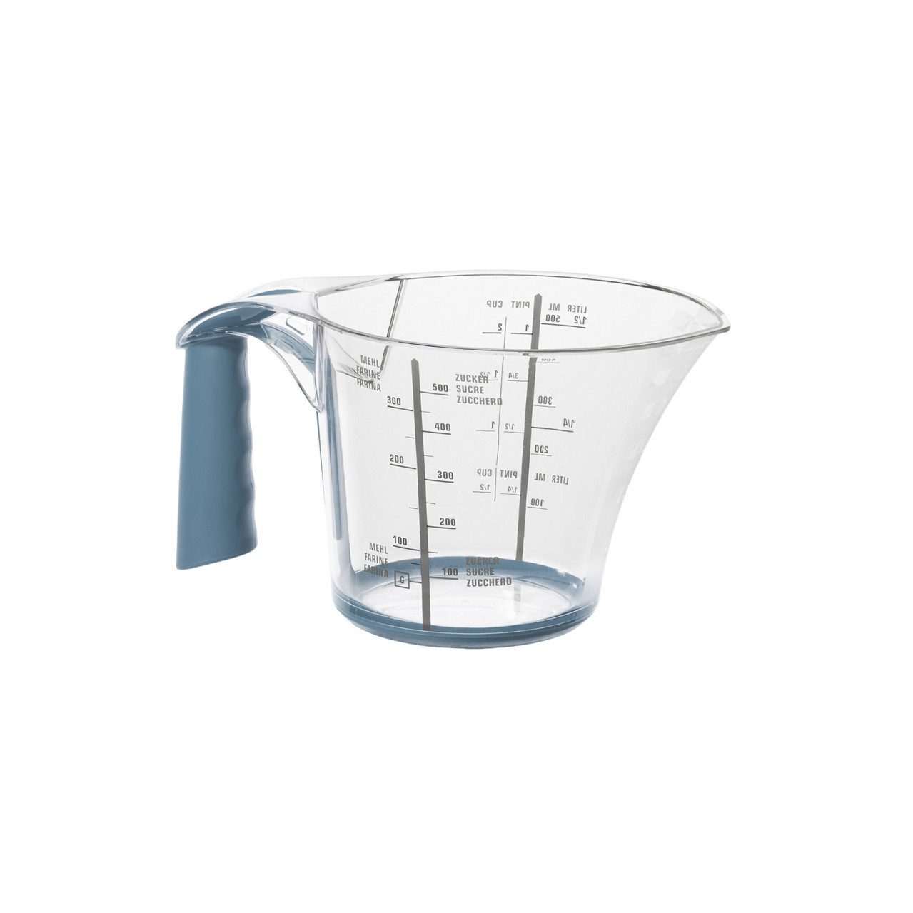 ROTHO Küchenorganizer-Set Rotho Messbecher Loft 0,6 L blau