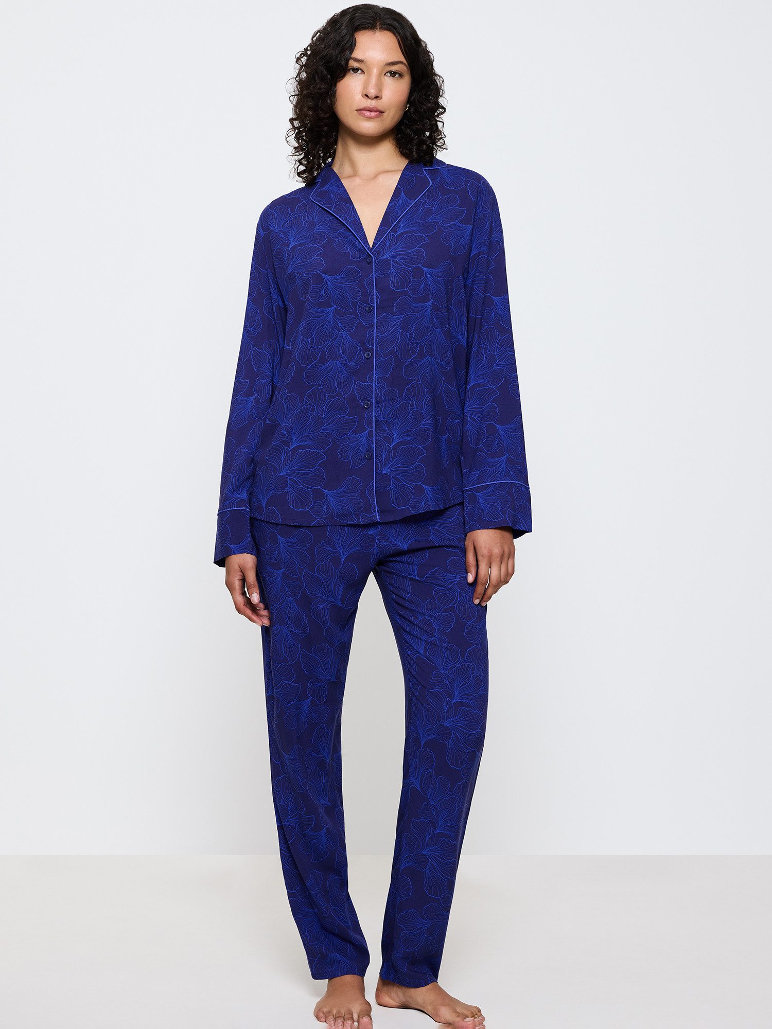 Triumph Pyjama Boyfriend Fit (2 tlg) entspannte Passform - Paspelierung - a günstig online kaufen