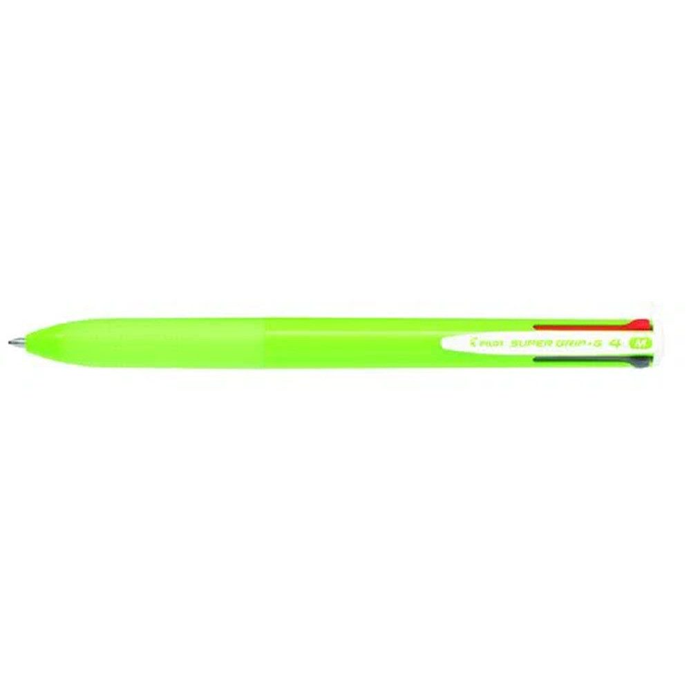 PILOT Druckkugelschreiber PILOT PEN 4- Farb Kugelschreiber Super Grip-G 4 hellgr n