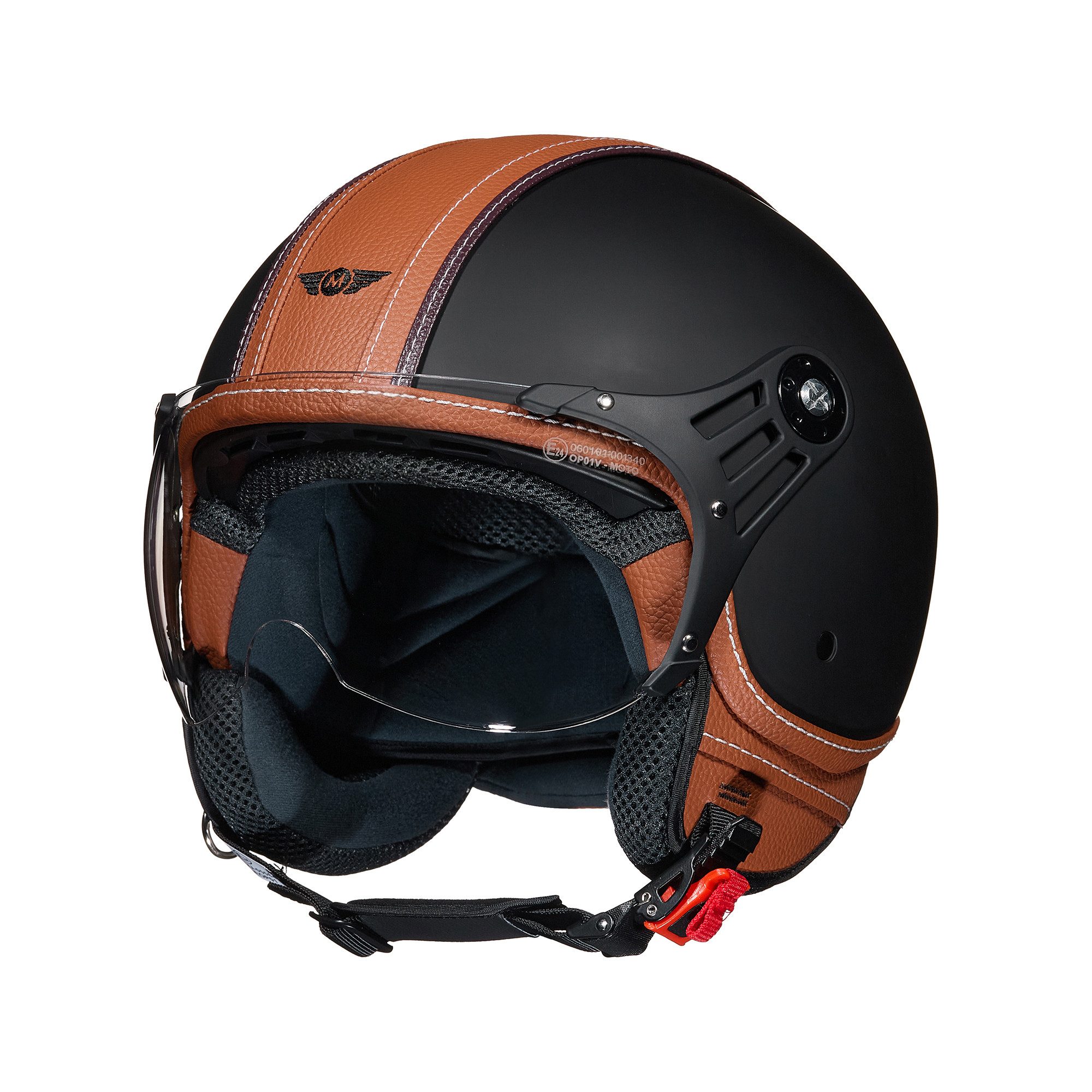 MOTO HELMETS Motorradhelm Integralhelm Motorrad Roller Full Helm AF-84, Helm für Motorrad Roller Scooter, Schnellverschluss, Visier, nur 1050g