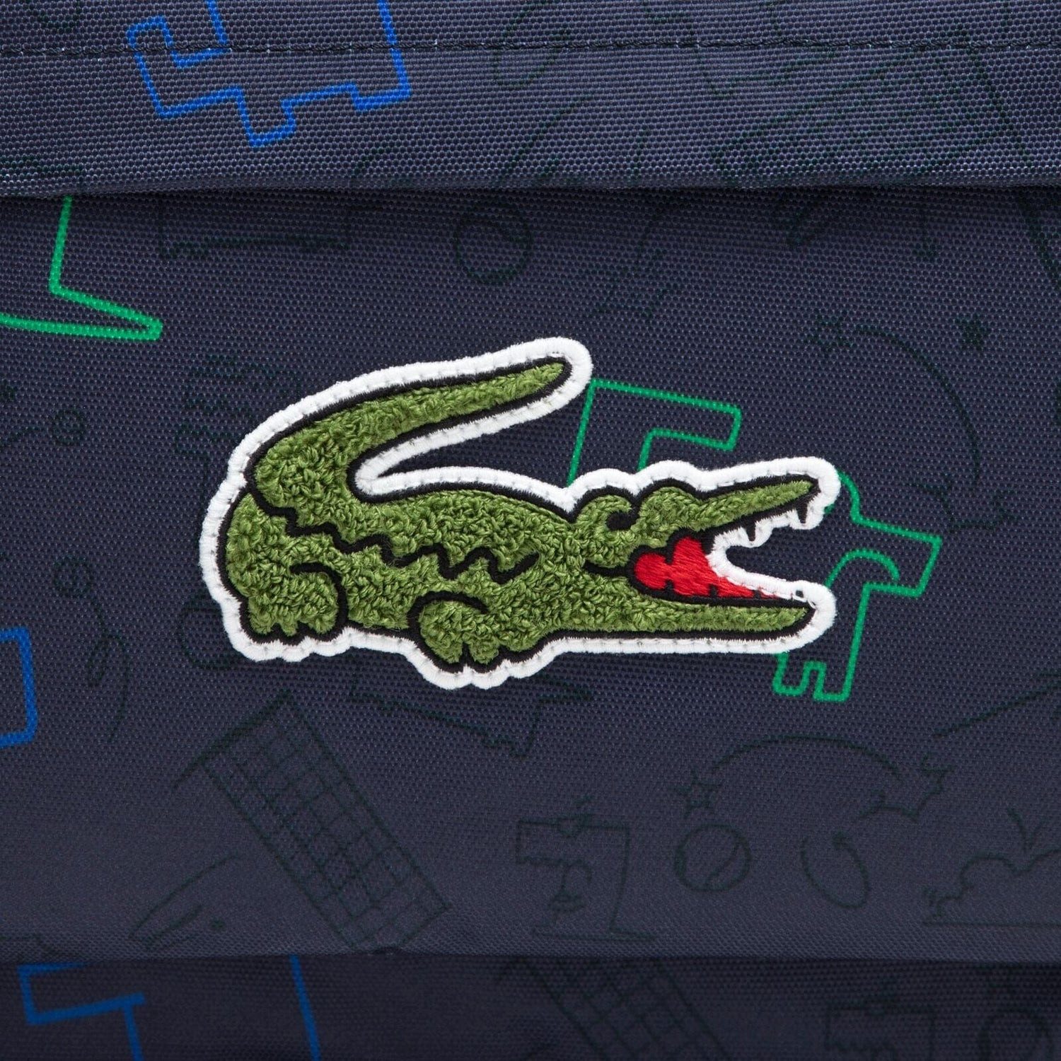 Lacoste Rucksack Lacoste Kids Rucksack marine mit lustigem Krokodil-Print