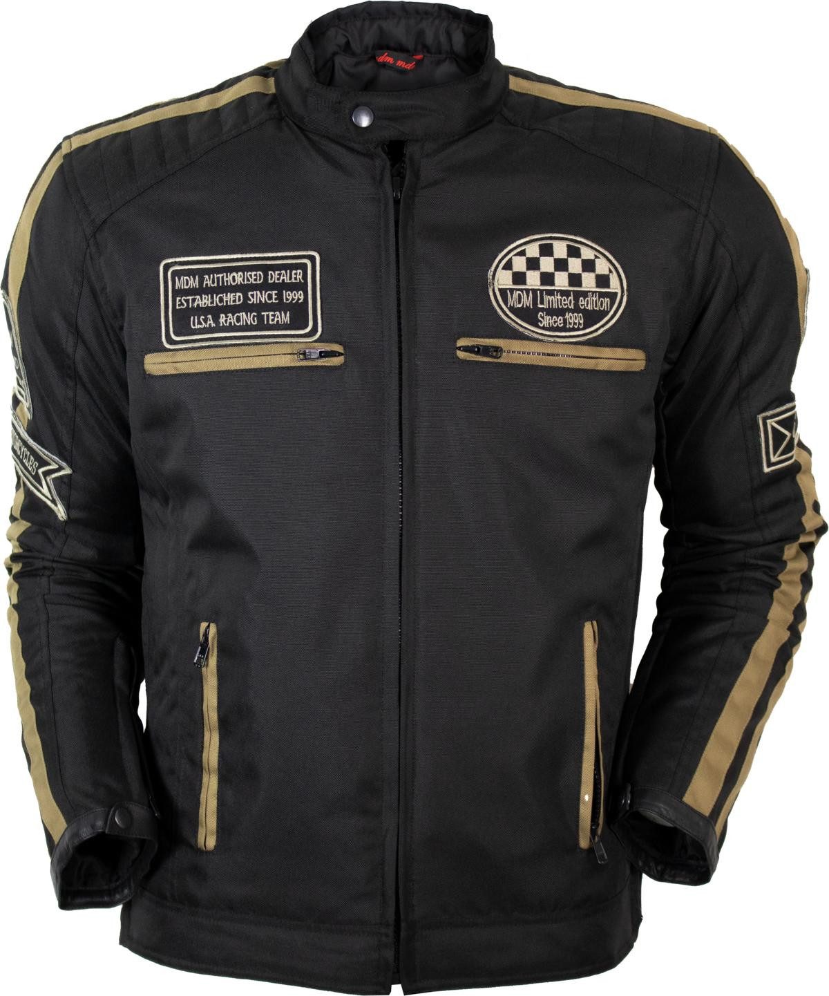 MDM Motorradjacke Herren Motorradjacke Textil Highway Stil mit Protektoren Highway Stil, 5 Protektoren, winddicht, wasserabweisend
