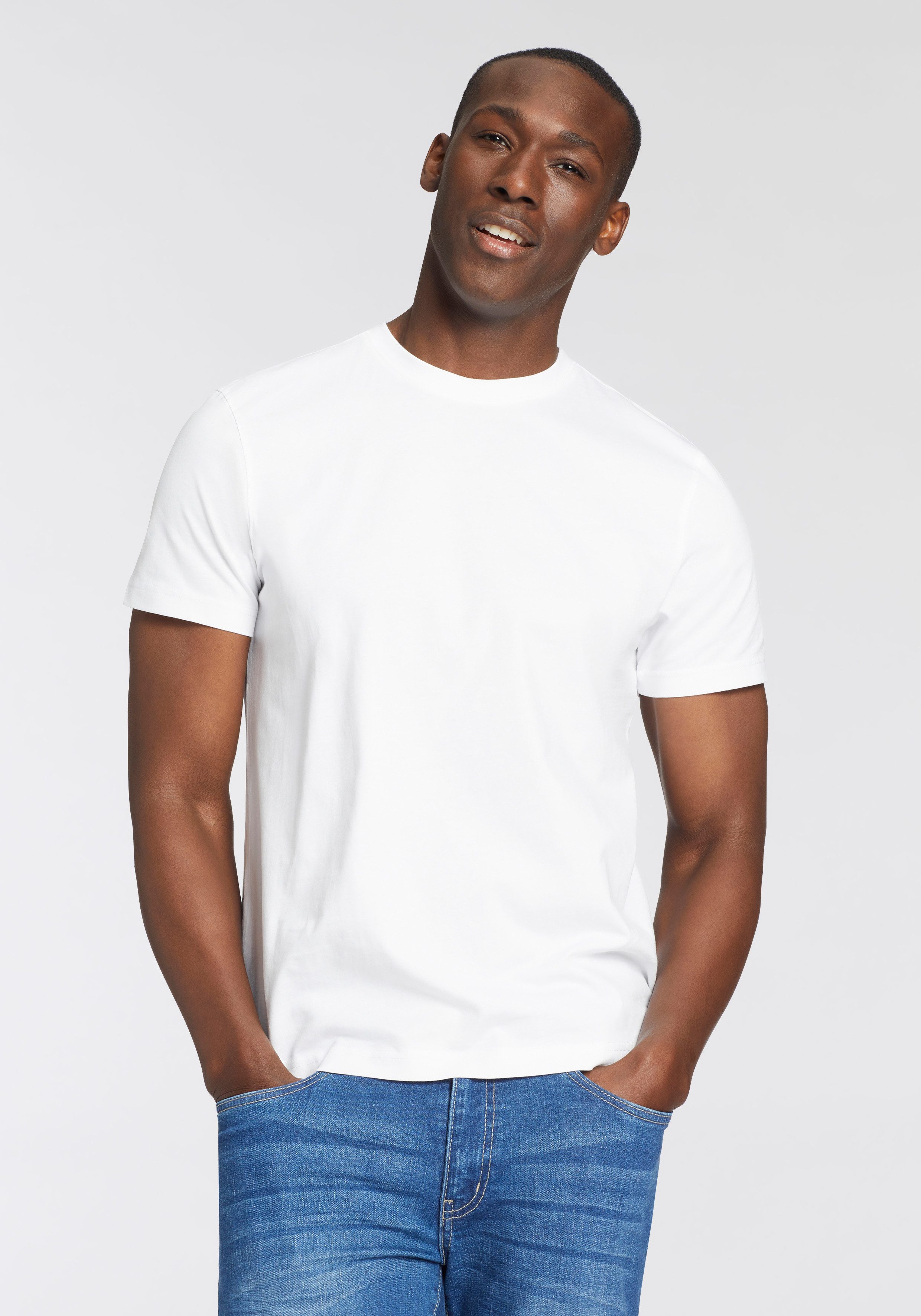 Man's World T-Shirt neue Farben! (3er-Pack) günstig online kaufen