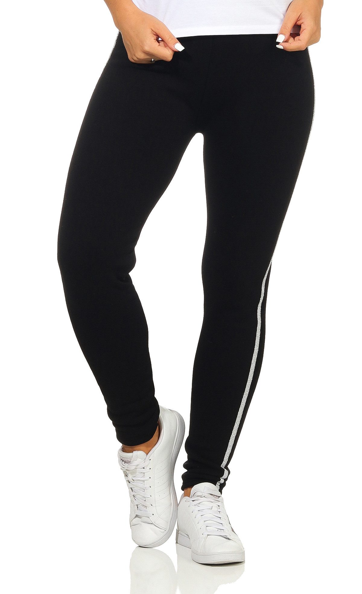 simaranda Thermoleggings 340 mit Teddyfell und Glitzerstreifen günstig online kaufen