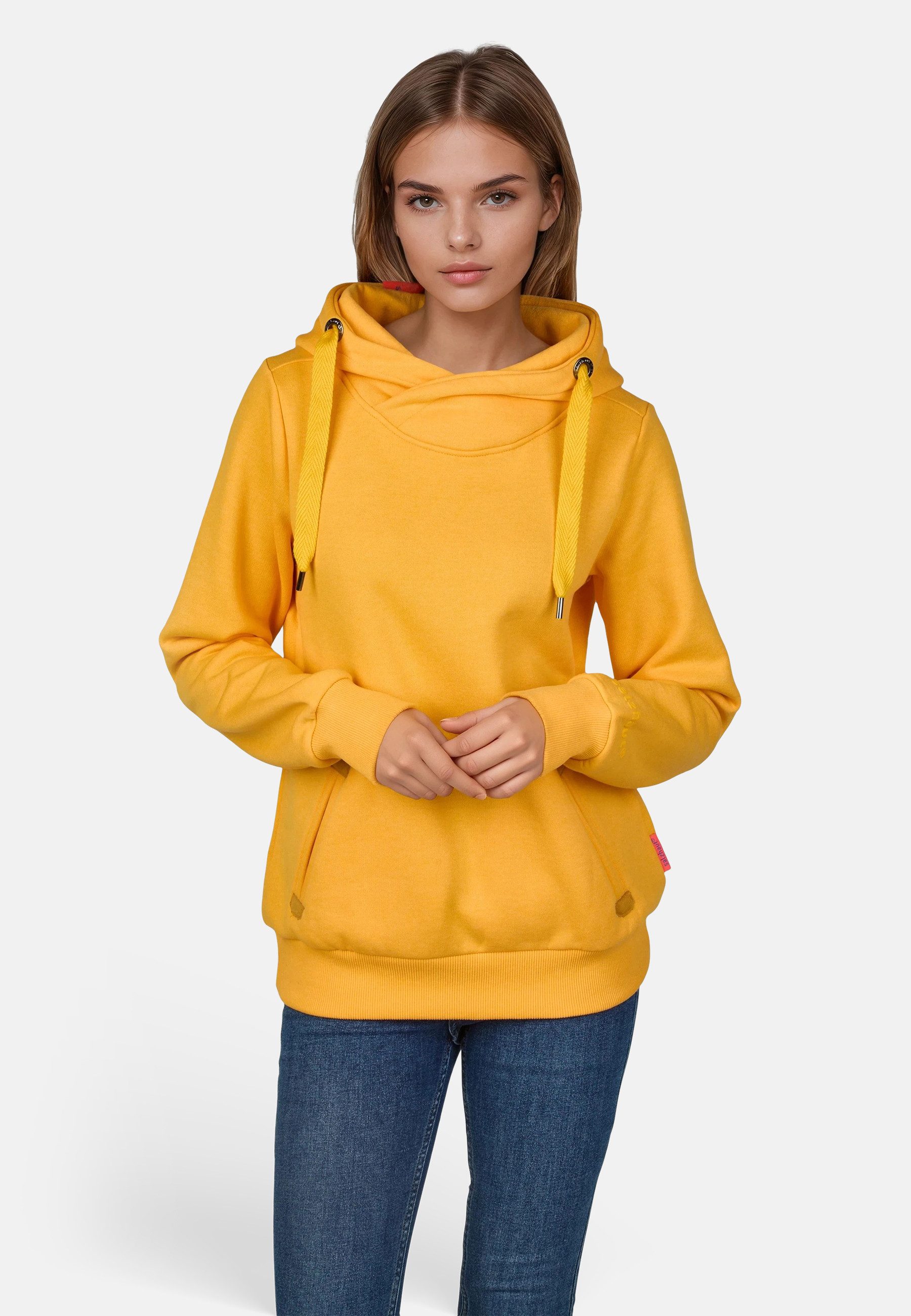 salzhaut Hoodie SÜNN Damen Tailliert salzhaut Kapuzenpullover – bequemer Fit und nordisch klares Design – Bild 3 von 5