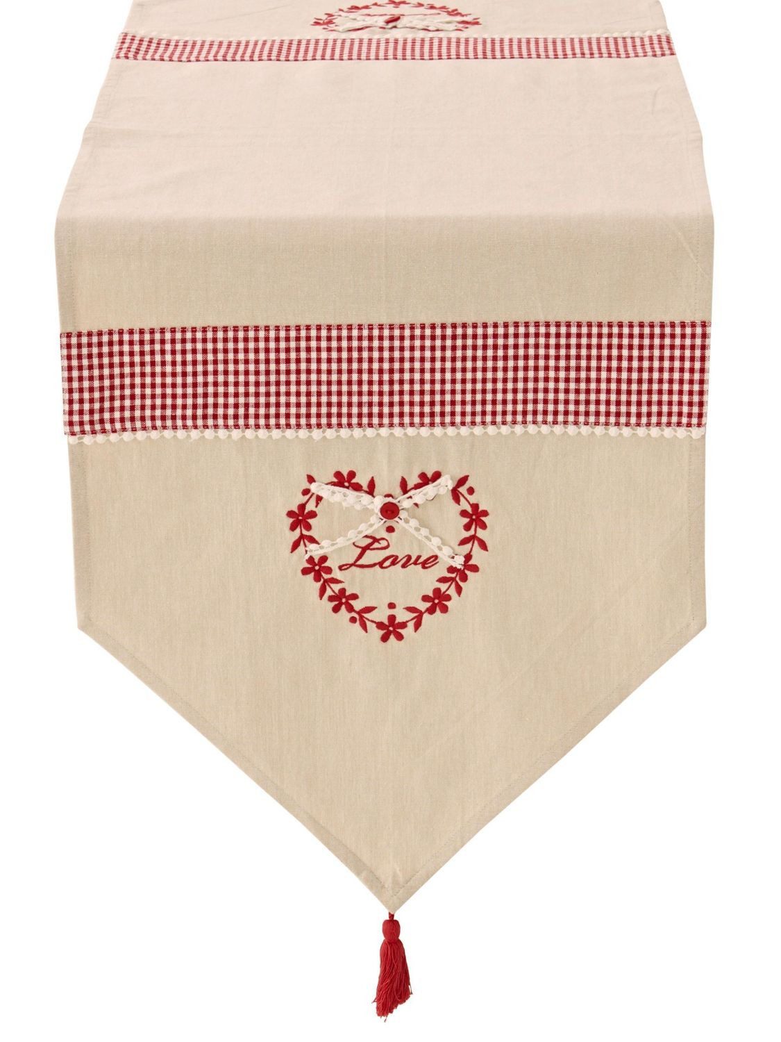 heine home Tischläufer 50x150 cm (1-tlg), Vintage Landhaus Stil