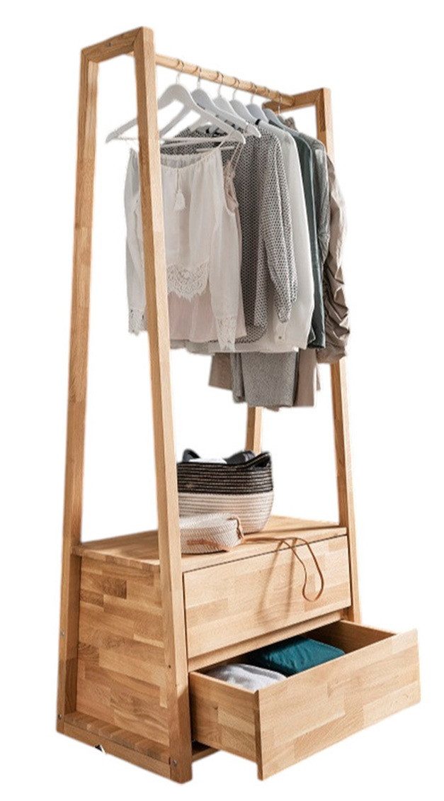Main Möbel Garderoben-Set Garderobe mit Schubkästen 85x190cm 'Graz' Wildeiche geölt