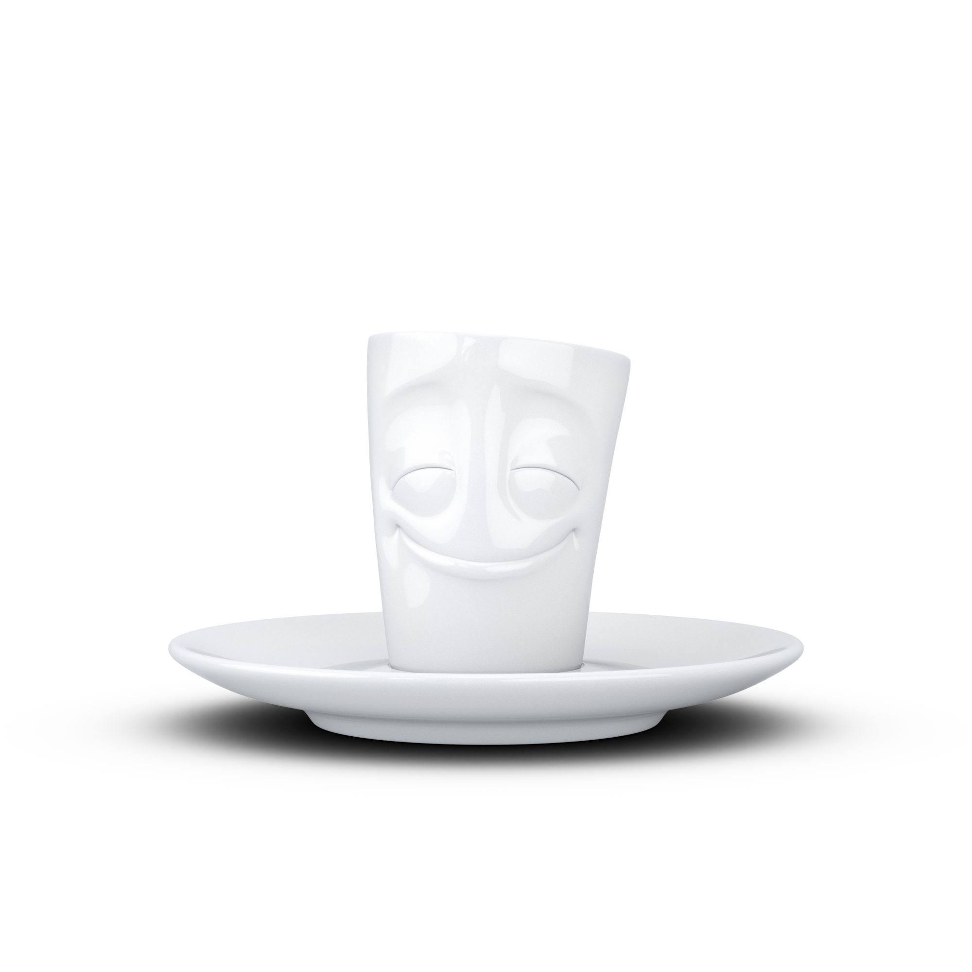 FIFTYEIGHT PRODUCTS Espressotasse Espresso Mug mit Henkel 80ml - Vergnügt, Porzellan