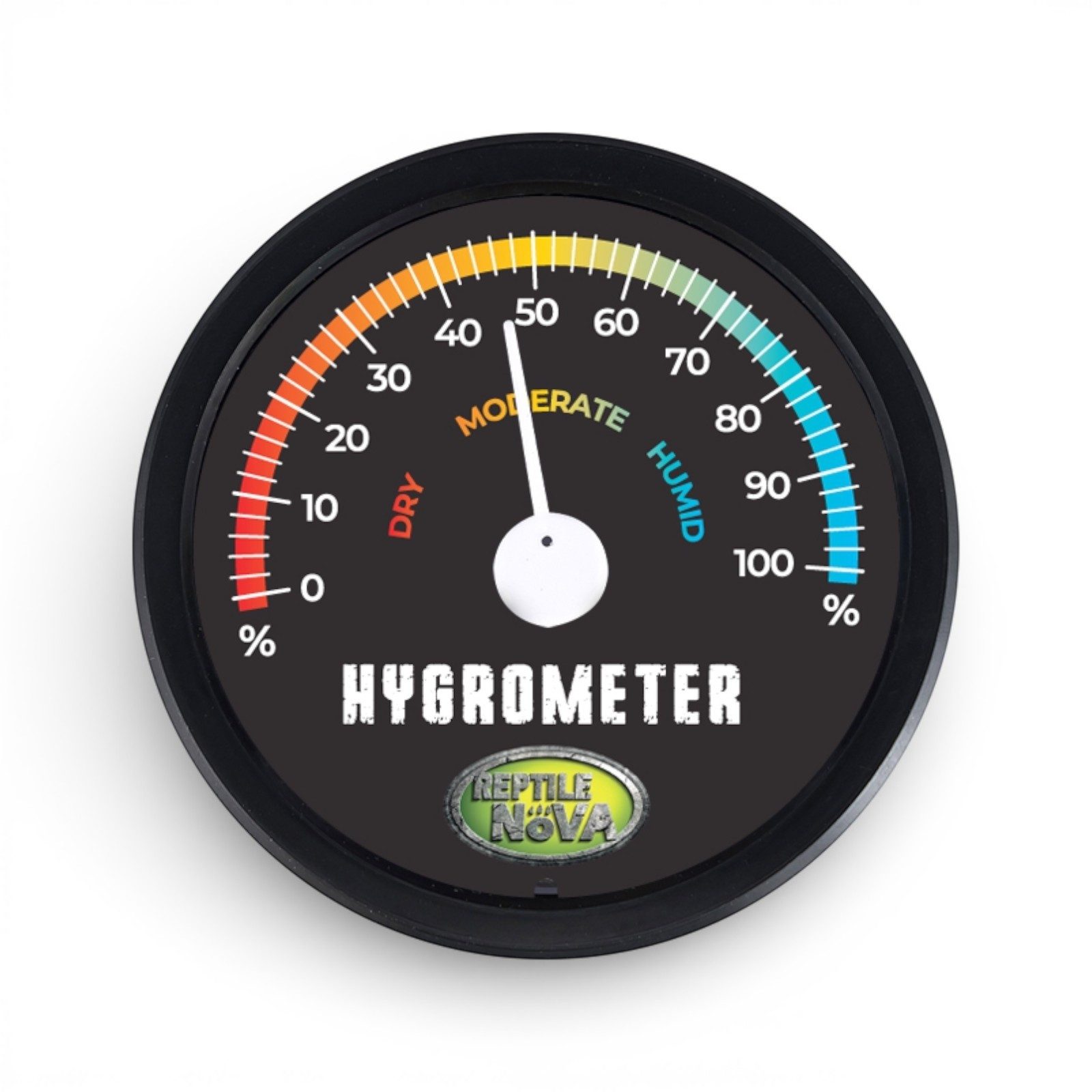 AQUA NOVA Terrarium Terrarium Thermometer Hygrometer analog selbstklebendes Messgerät, analog, leicht ablesbare Skala, ohne Batterie, selbstklebend, kompakt