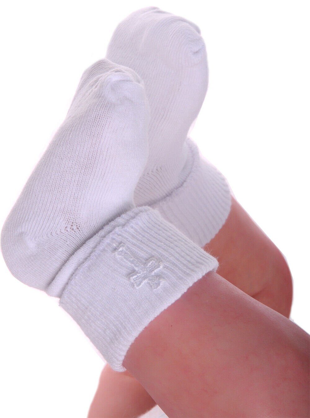 Socken Baby und Kinder Socken in Weiß für Taufe ab 0Mon bis 4Jahre