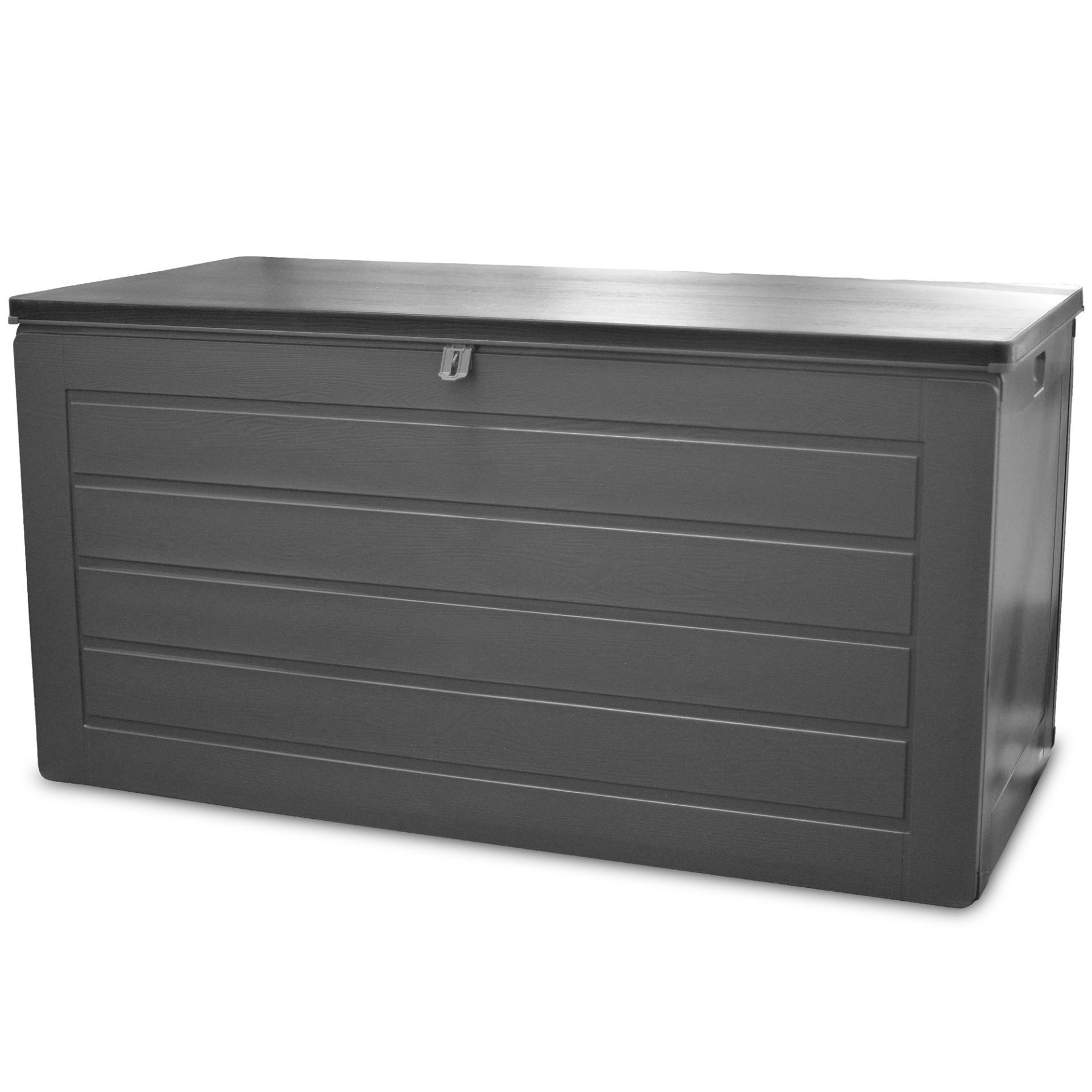 Hecht Auflagenbox BOX XL 680 Liter wetterfest mit Deckel & Dämpfer (1 St), UV-beständig Kissenbox Gartenbox mit Stecksystem