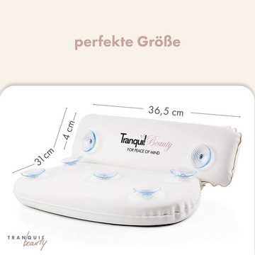 Tranquil Beauty Wasserkissen Deluxe Badewannenkissen, Rutschfest & Ergonomisch für Kopf & Rücken, Weiß 1 Stück (1er Pack) Pvc