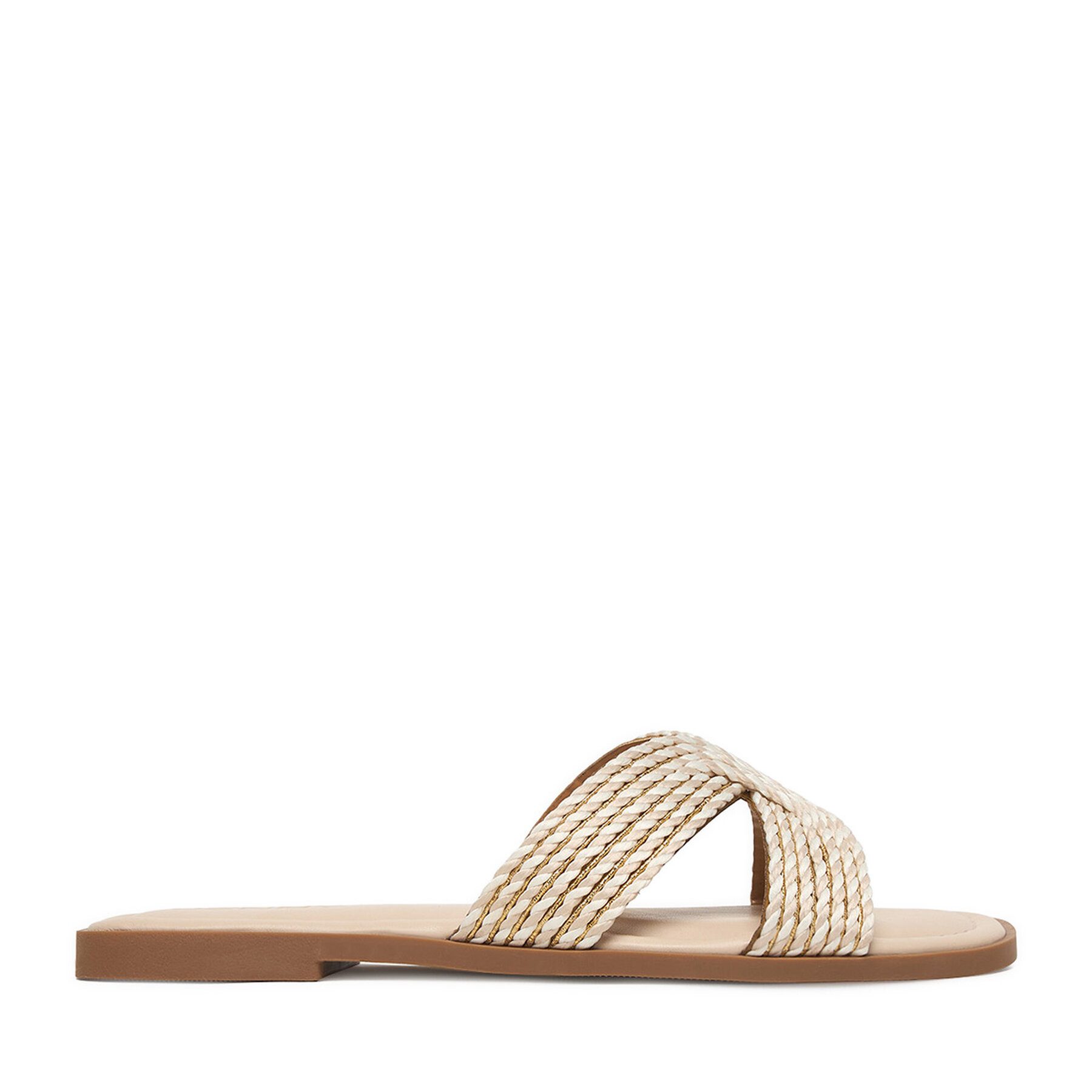 Jenny Jenny Damen-Flip-Flops Creme Badepantolette