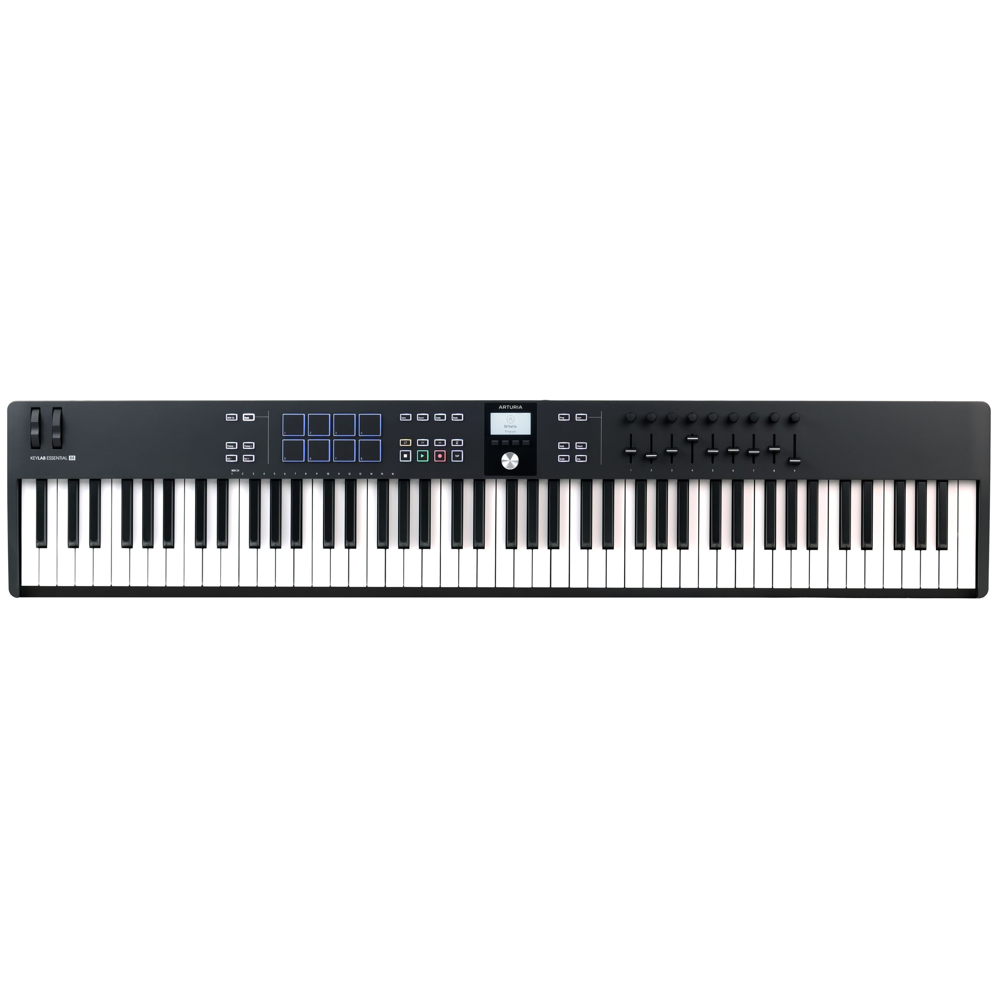 Arturia Masterkeyboard (Masterkeyboards, MIDI-Keyboard 88), KeyLab Essential 88 Mk3 Black - Master Keyboard