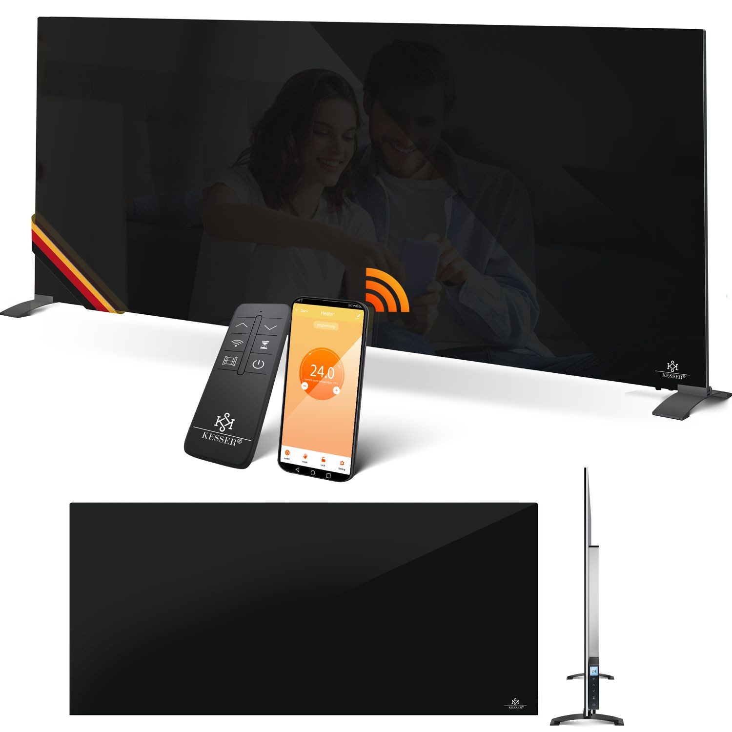 KESSER Paneelheizkörper, Infrarotheizung Glaskonvektor Glasheizung Energies günstig online kaufen