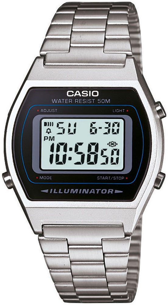 CASIO VINTAGE Chronograph B640WD-1AVEF, Quarzuhr, Armbanduhr, Damenuhr, Herrenuhr,Digitaluhr, Edelstahlarmband
