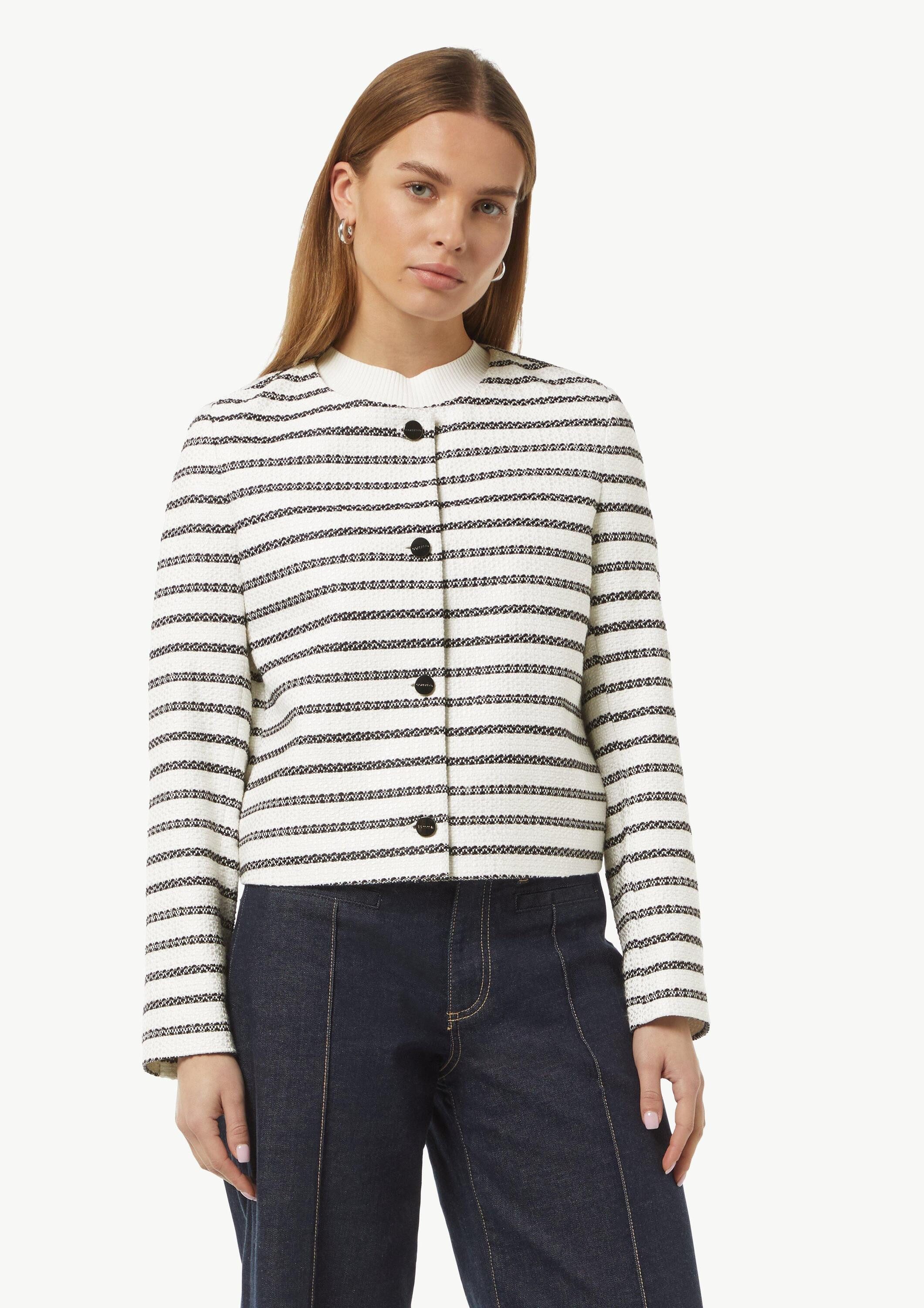 comma Jackenblazer Indoor-Jacke Bouclé-Jacke mit Knopfleiste günstig online kaufen