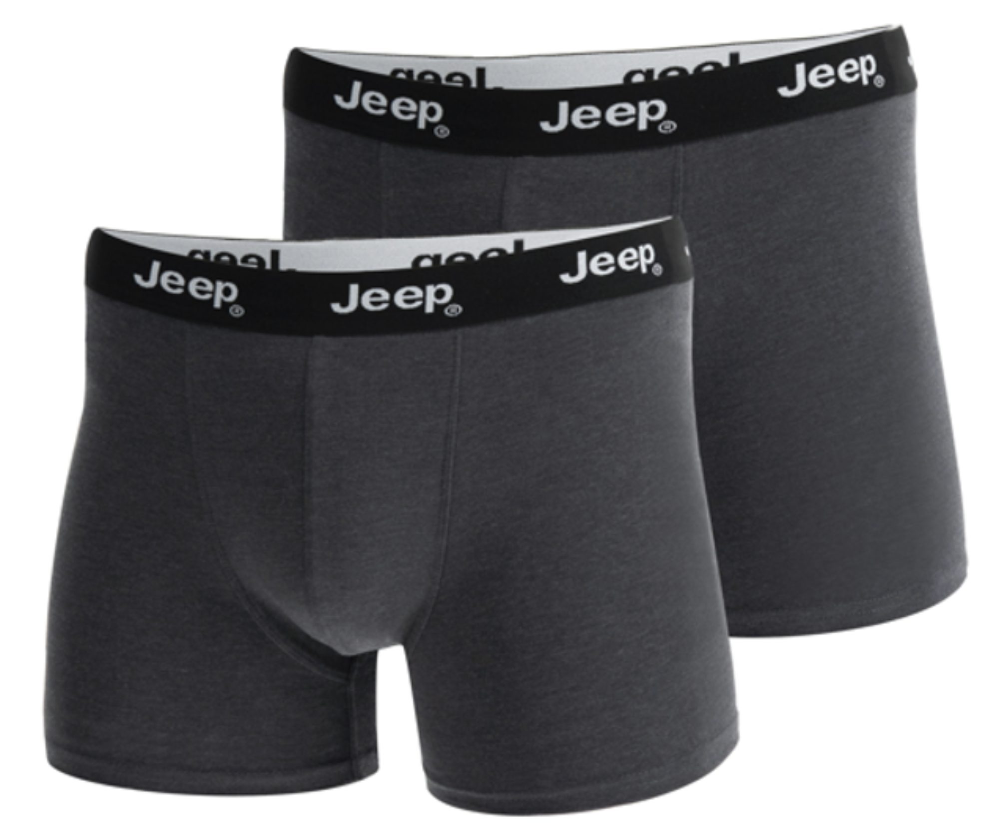 Jeep Boxershorts Boxershort 2 Pack Jeep Boxer Short Dark Grey Melange/Black