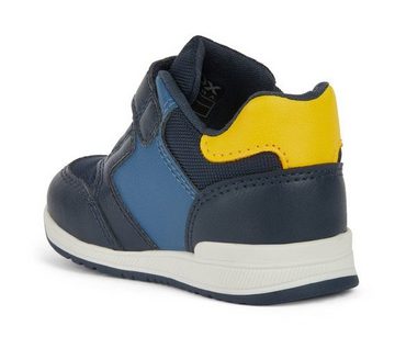 Geox B RISHON BOY A Lauflernschuh Sneaker, Klettschuh mit coolem Sterneprint