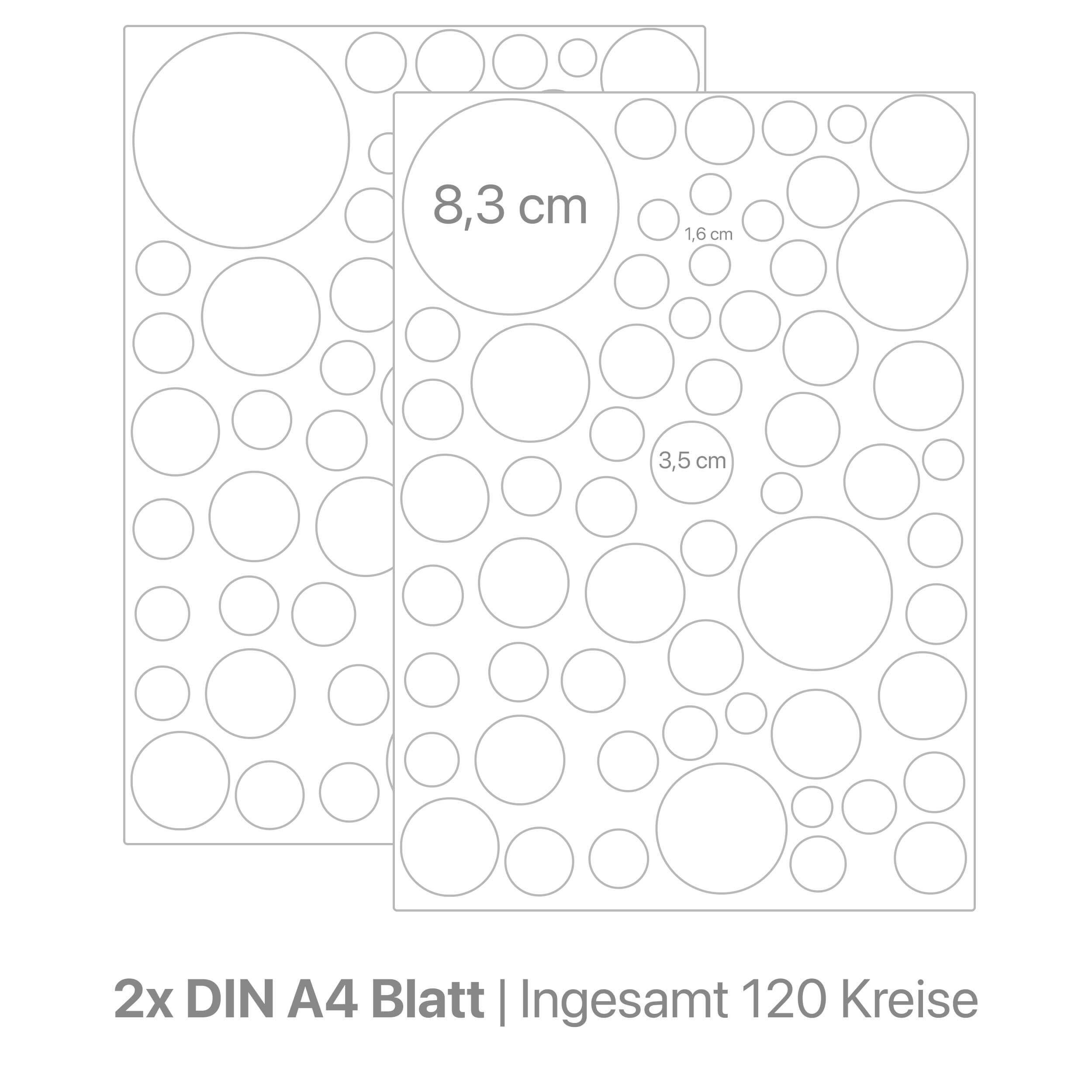 WANDKIND Wandtattoo Kreise Set 120 Stück günstig online kaufen