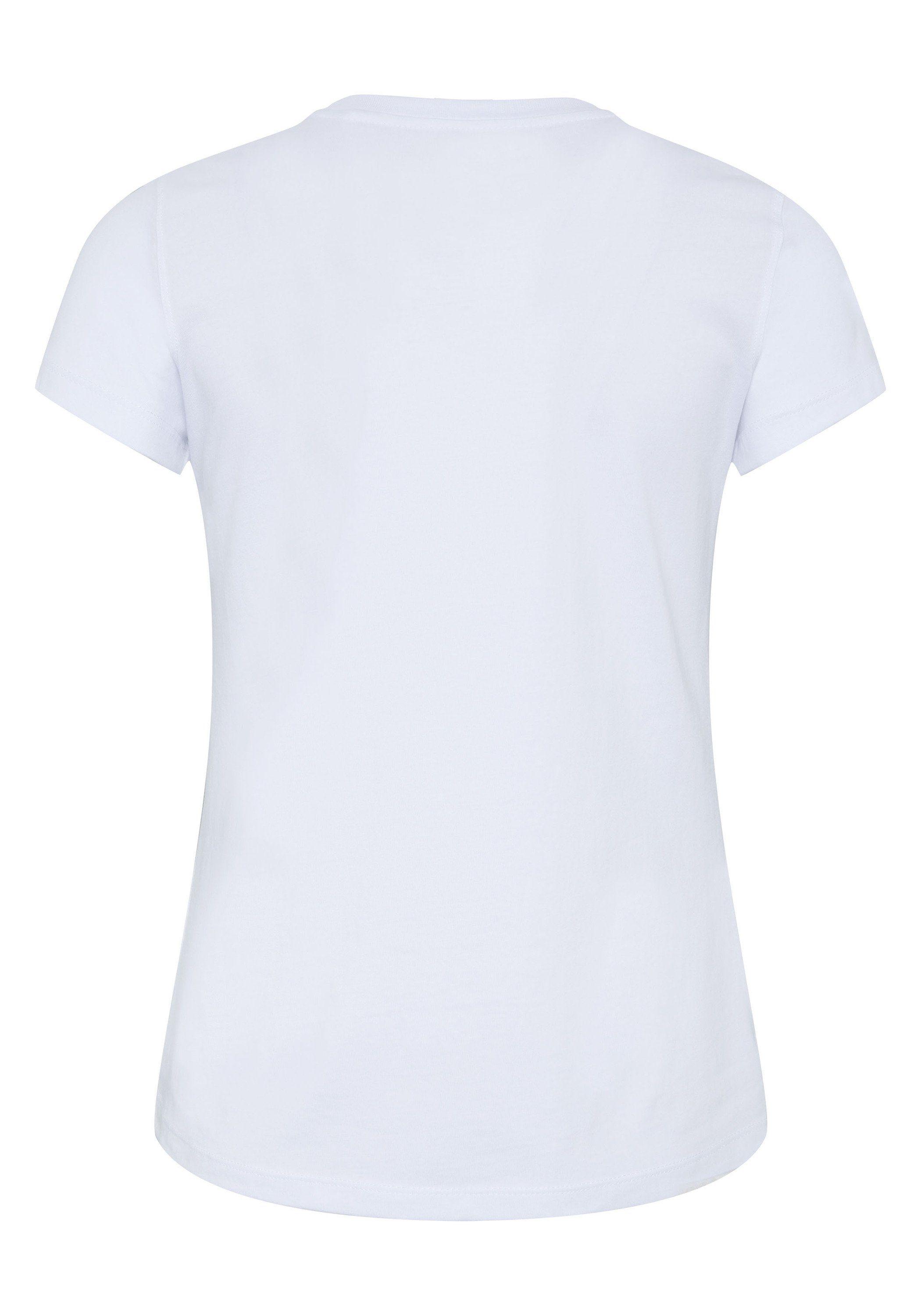 Oklahoma Jeans Print-Shirt mit Bright White geblümtem 11-0601 93-Print
