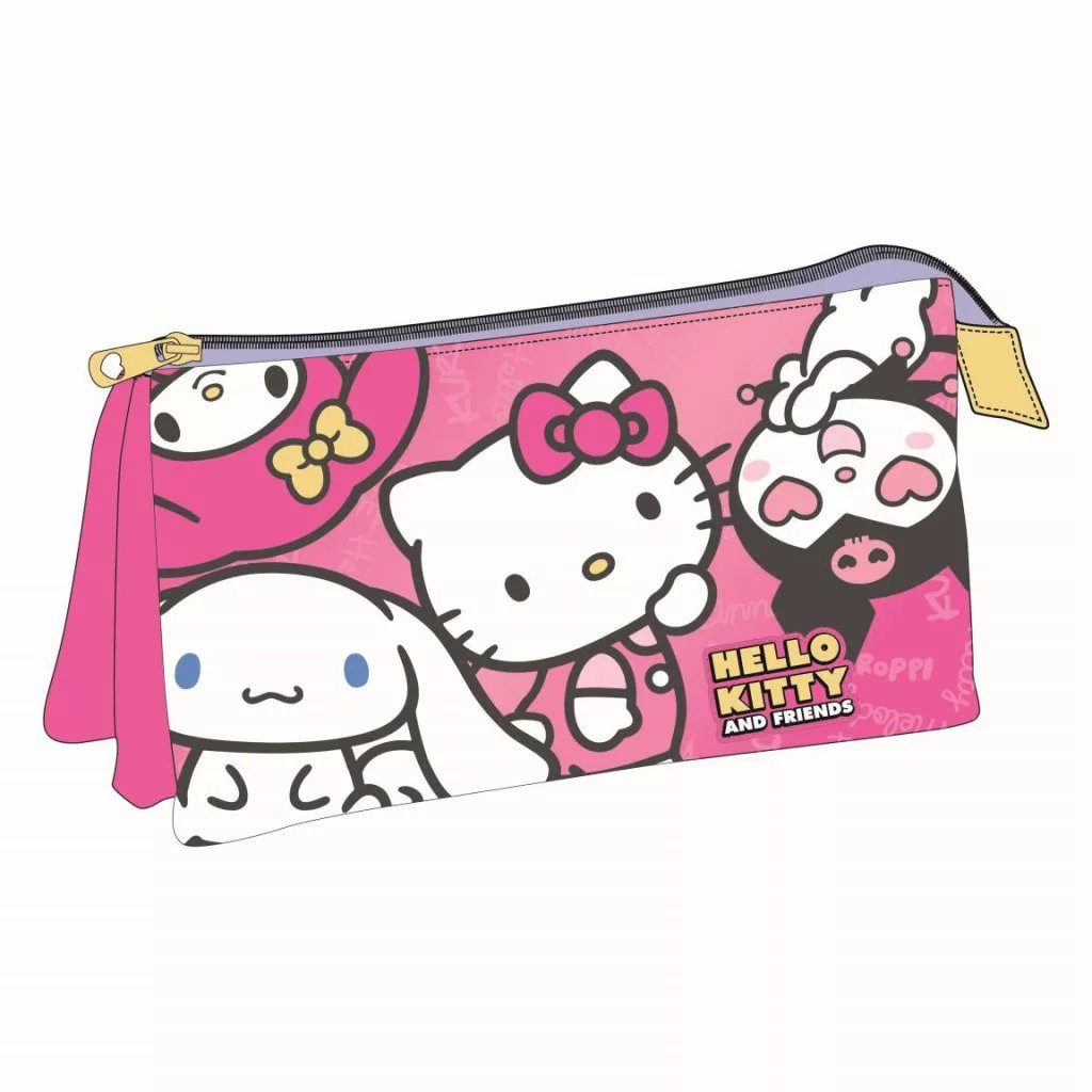 Hello Kitty Federmäppchen Hello Kitty Kawaii Cuties 3-Fach Federmäppchen der perfekte