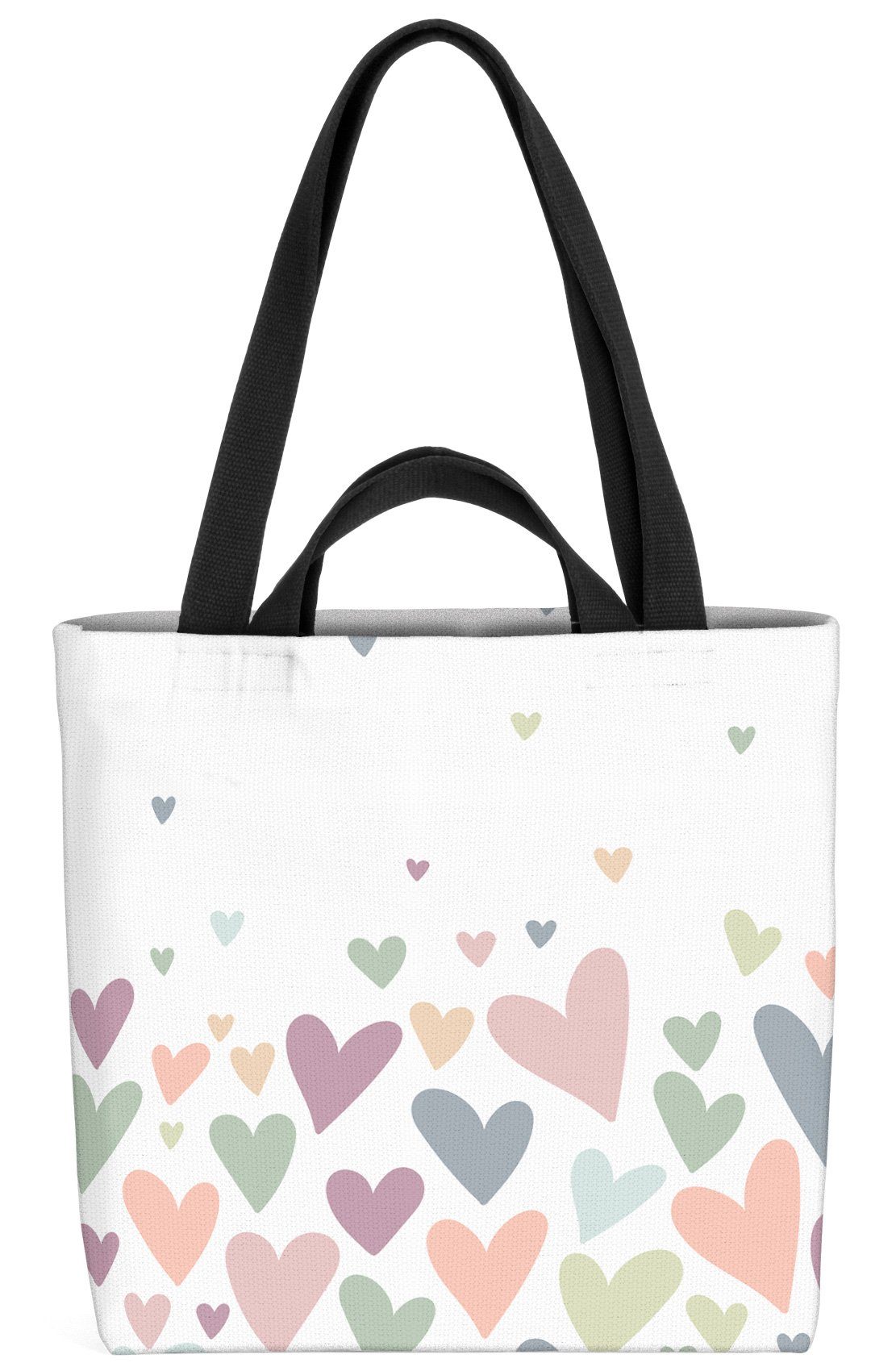 VOID Henkeltasche (1-tlg), Herzen Muster Liebe Geschenk valentinstag valentin tage lieblich mutt