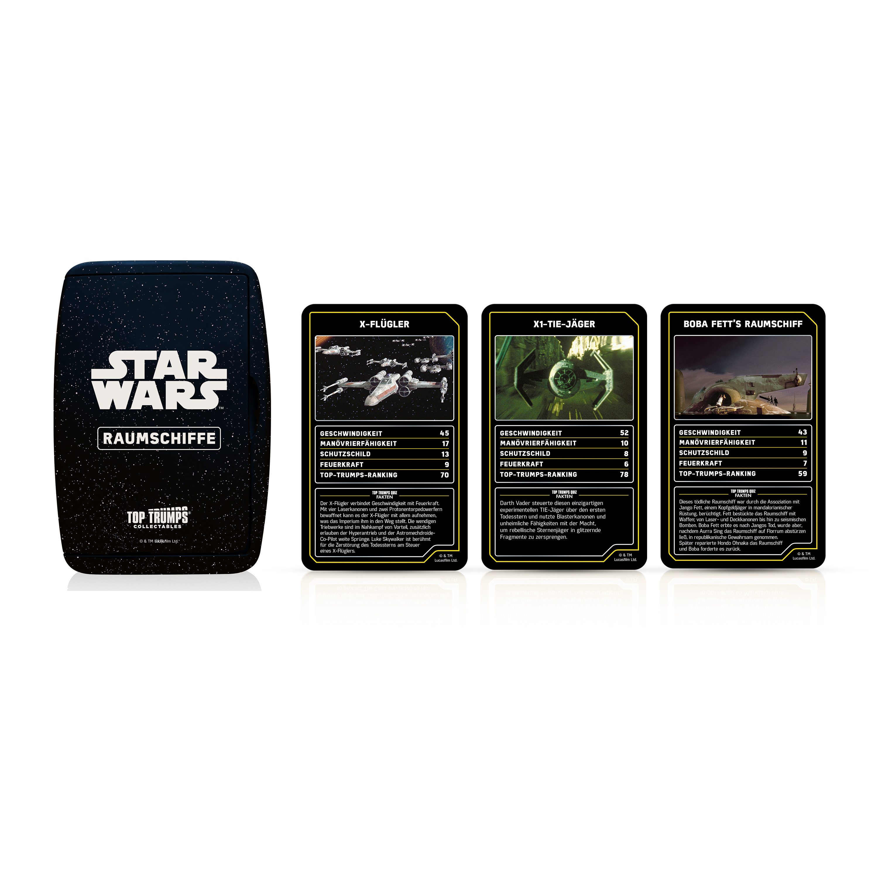 Winning Moves Spiel Top Trumps - Star Wars Raumschiffe Collectables, Quartett