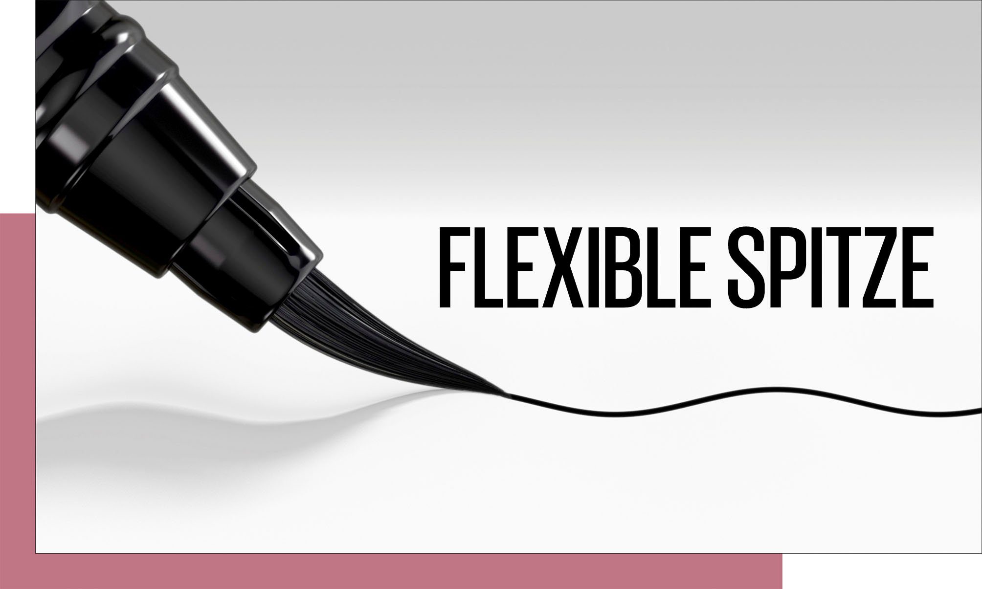 MAYBELLINE NEW YORK Eyeliner Hyper Flex-Spitze mit Sechskantgriff und Liner, Matte 801 Easy Kajal Black Liquid