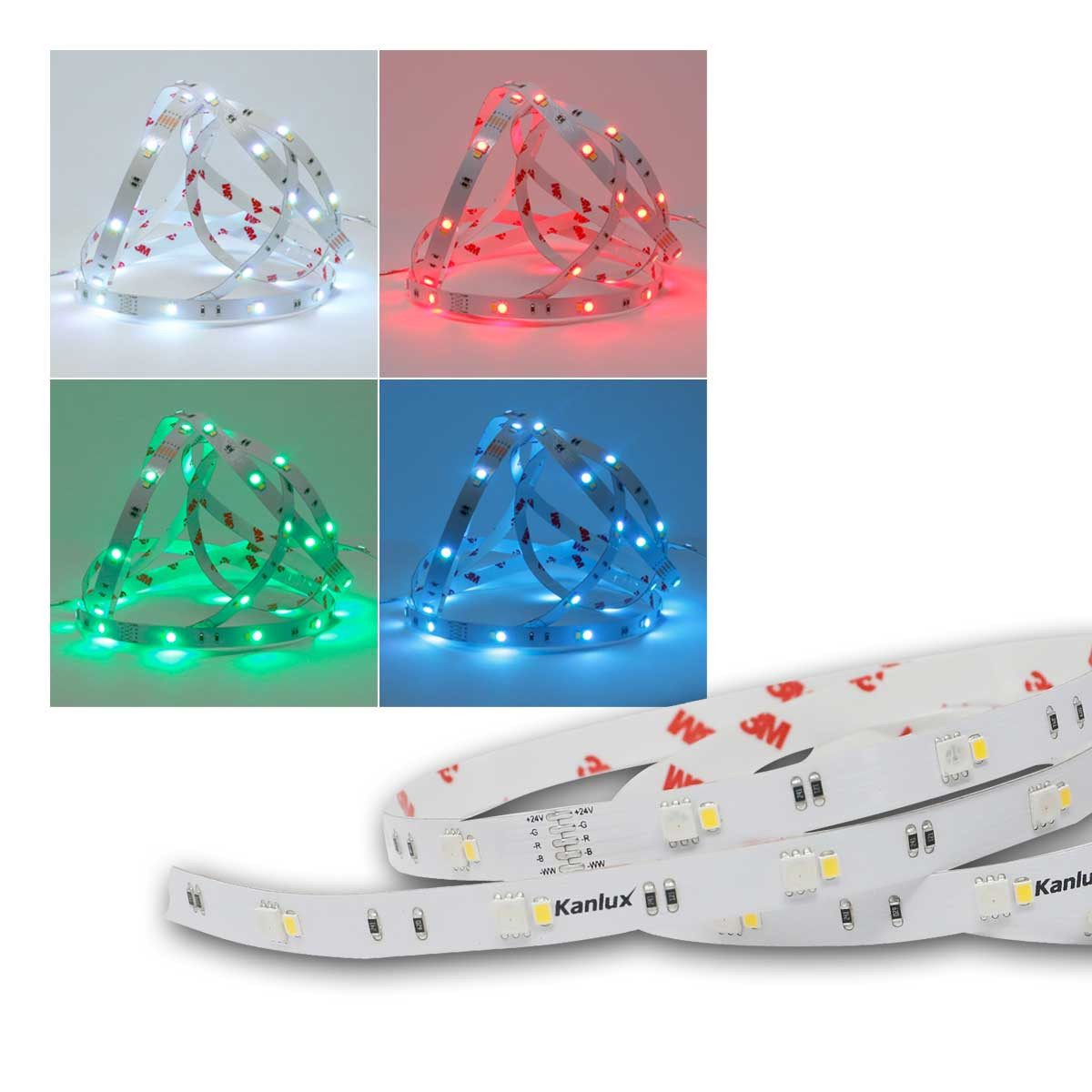Kanlux LED-Streifen LED Streifen 5m, 240 SMD LEDs, RGB+W, 24V IP20