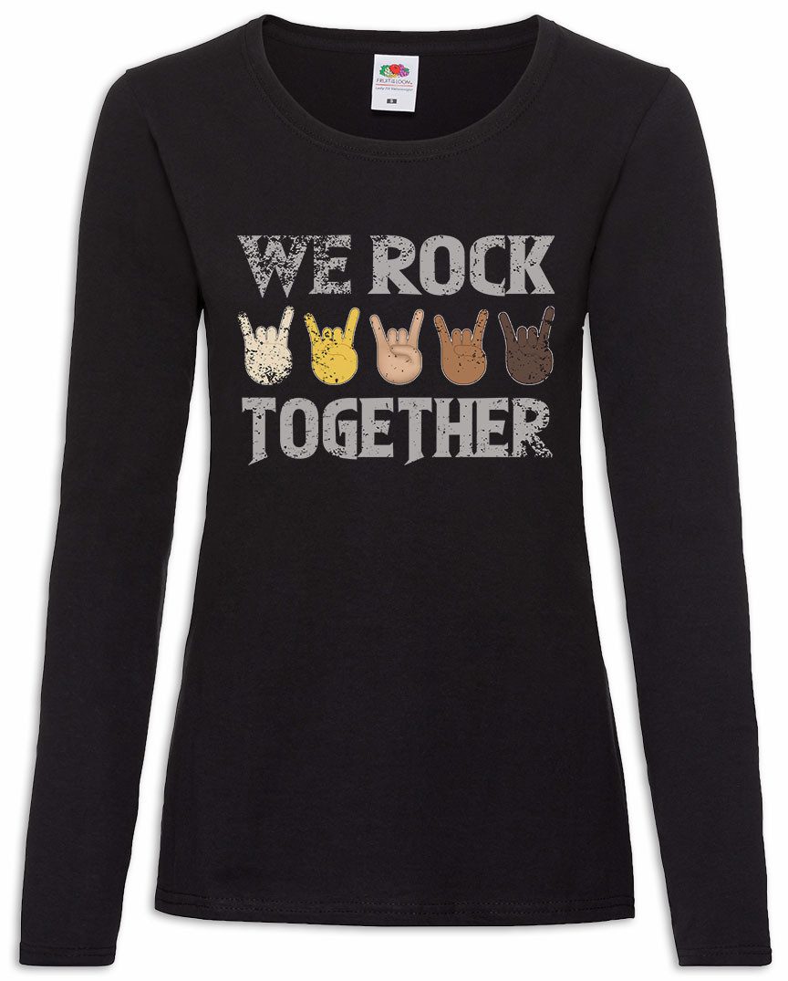Urban Backwoods Langarmshirt We Rock Together Damen Langarmshirt Diversity Diversität Gleichheit (1-tlg) Unity Black Lives Matter