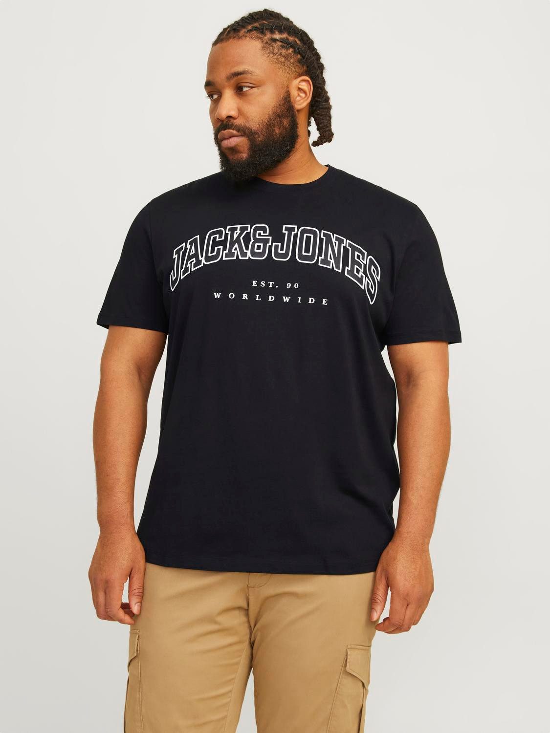 T-Shirt JJECALEB VARSITY TEE SS O-NECK NOOS PLS