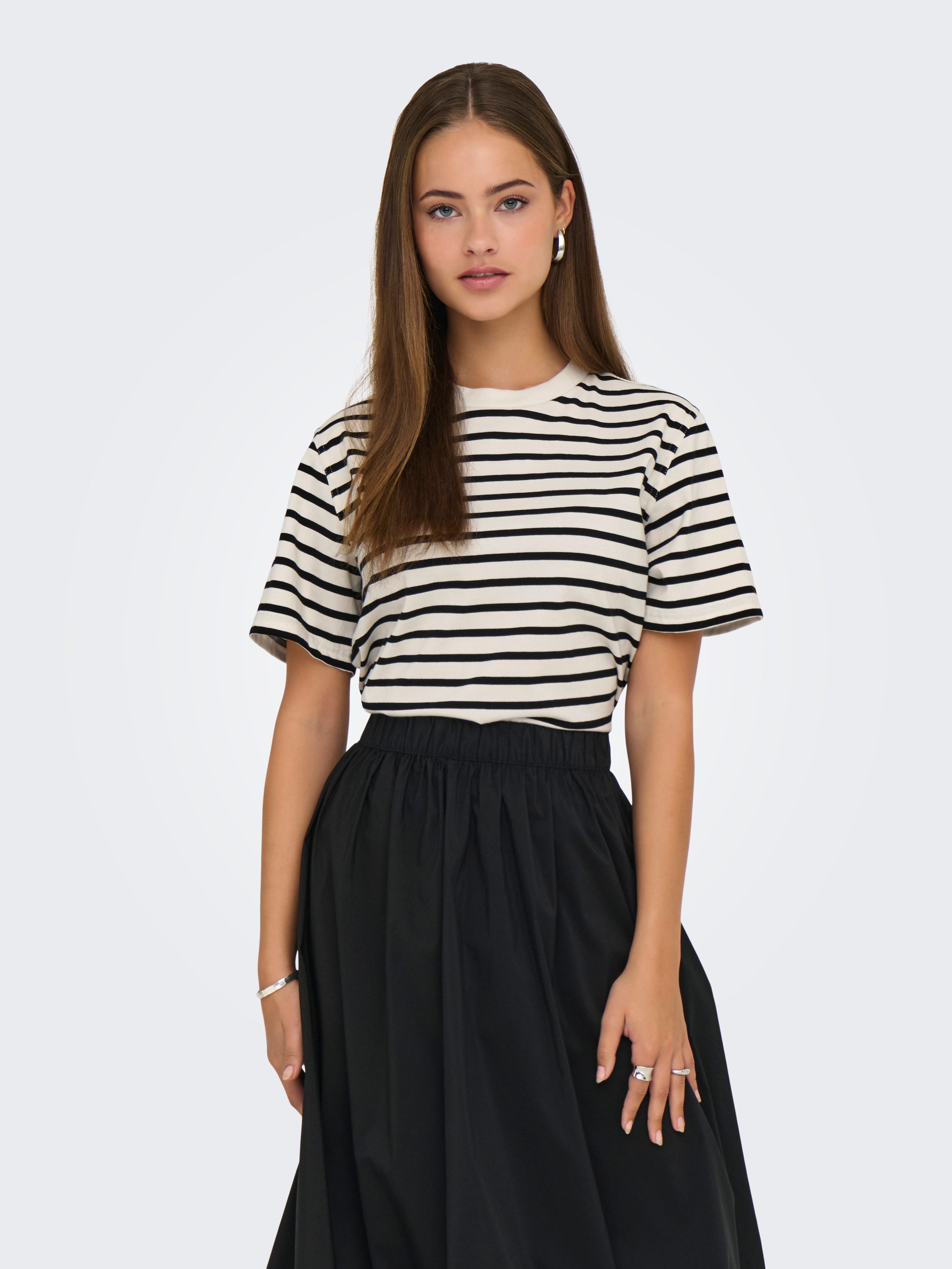 ONLY Kurzarmshirt ONLLIVINA S/S STRIPE TEE JRS NOOS günstig online kaufen