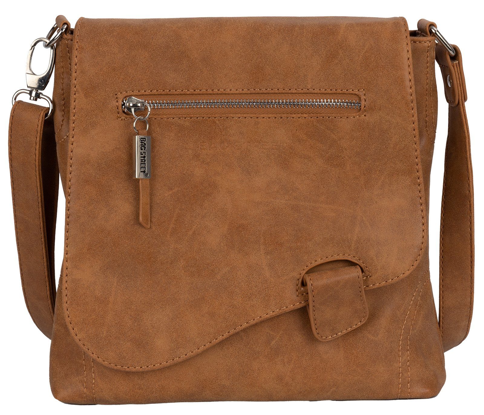 COGNAC Umhängetasche tragbar Schultertasche Street Damentasche BAG Bag Umhängetasche Schultertasche, T0104, Handtasche Schlüsseltasche als STREET