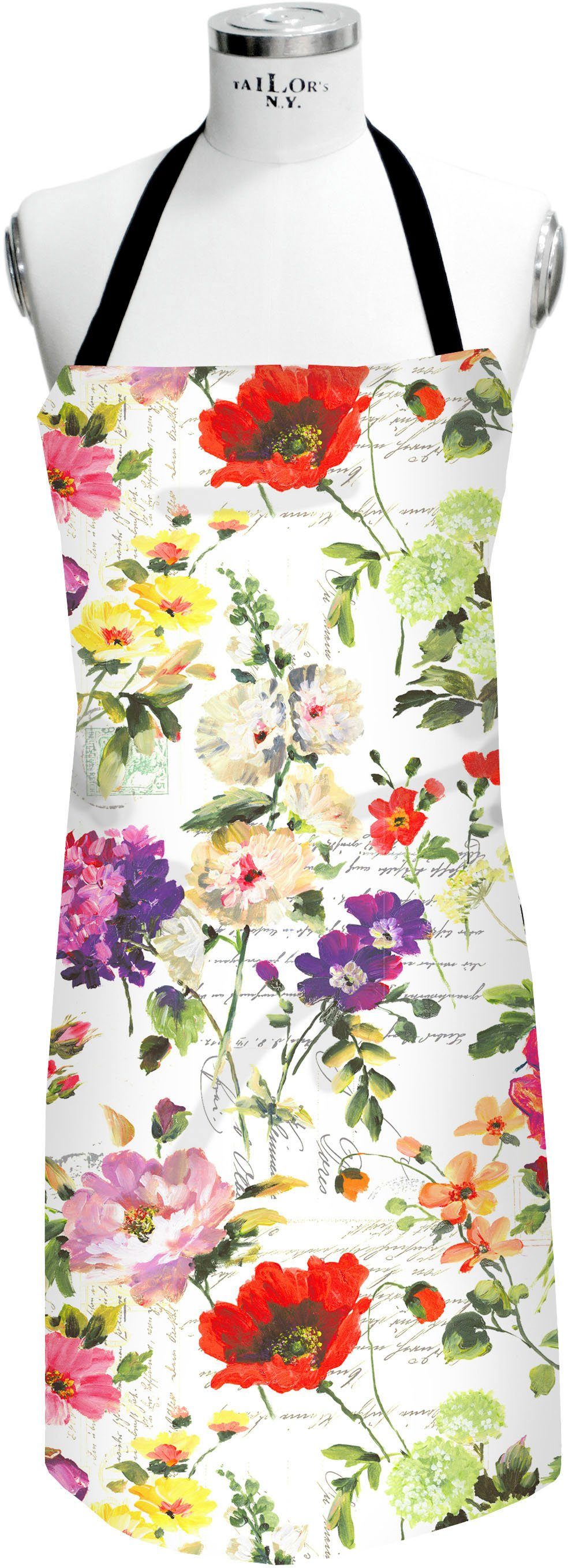 APELT Kochschürze 6850 SUMMERTIME, Sommerdeko, Sommer, (1-tlg), mit Sommerblüten, Digitaldruck, Blüten Motiv