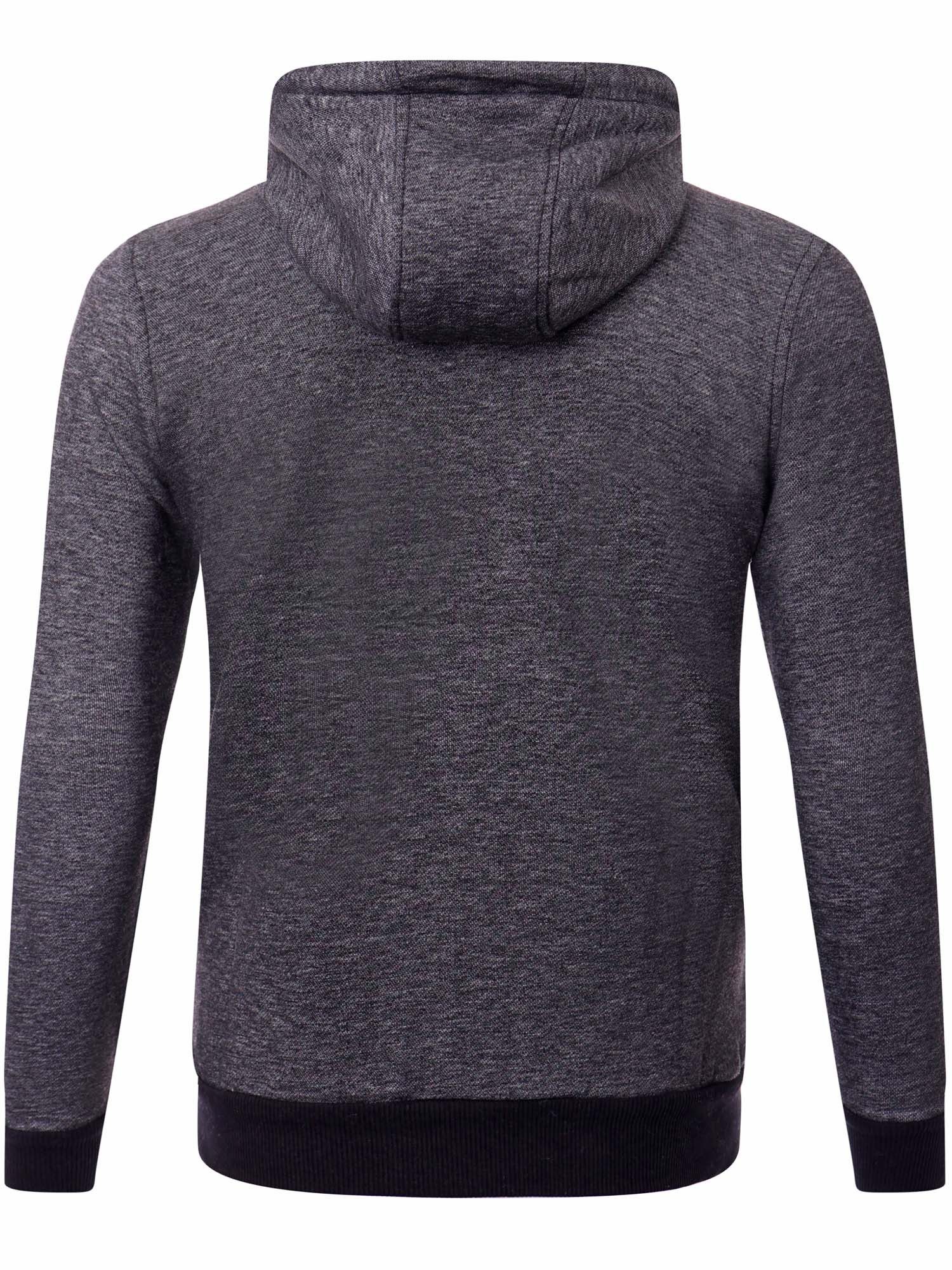Reslad Sweatjacke Reslad Sweatjacke Herren Zipper Kapuze RS-1270 (1-tlg) Winter-Pullover Kapuzenpullover Sweater Hoodie Pulli Sweatshirt