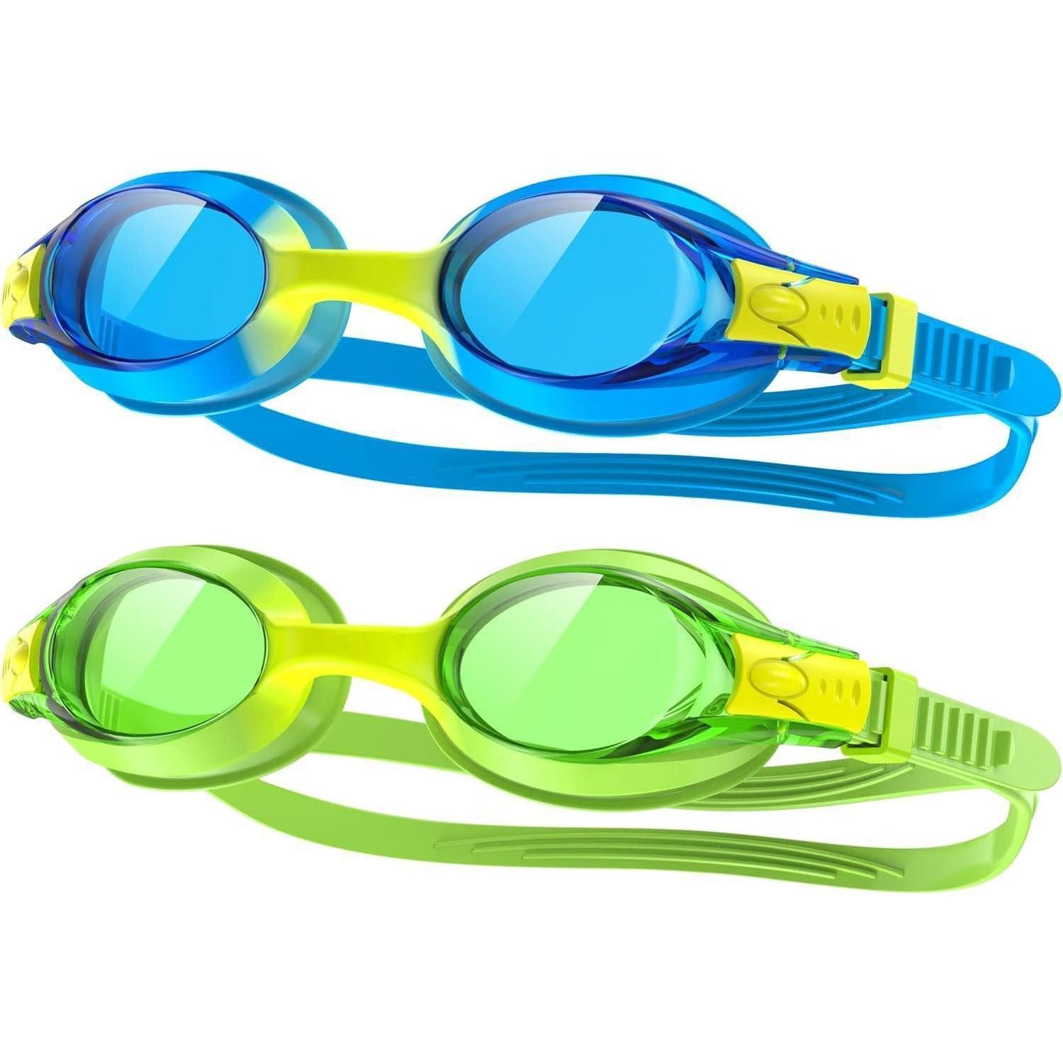 LuxusKollektion Schwimmbrille Schwimmbrille Kinder Jungen Mädchen UV Schutz Blau + Grün