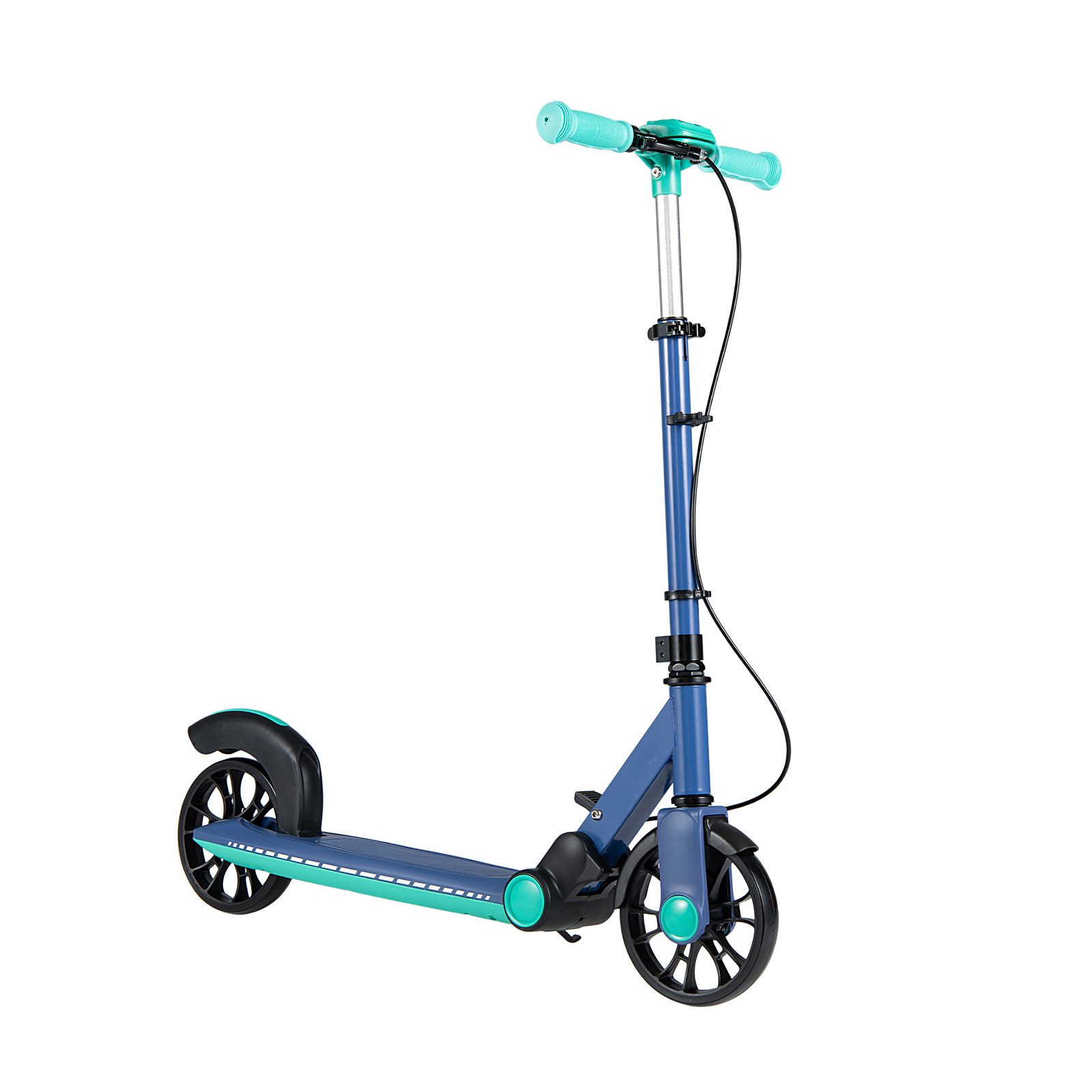 COSTWAY Scooter, Faltbarer, mit 2 leuchtenden Rädern, Hinterradbremse