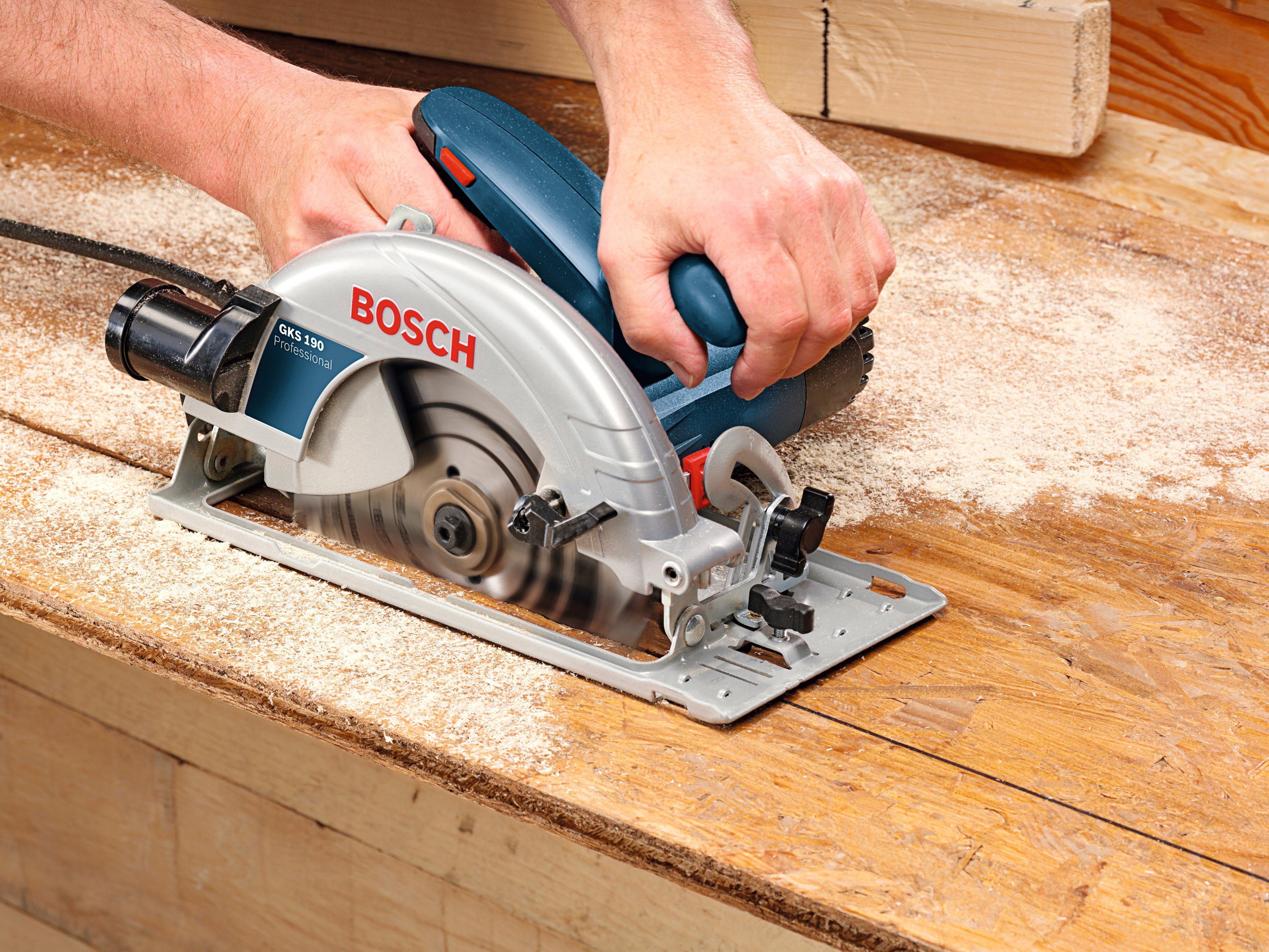 Bosch Professional Handkreissäge GKS 190, 1400 W, 190 mm – Bild 2 von 4