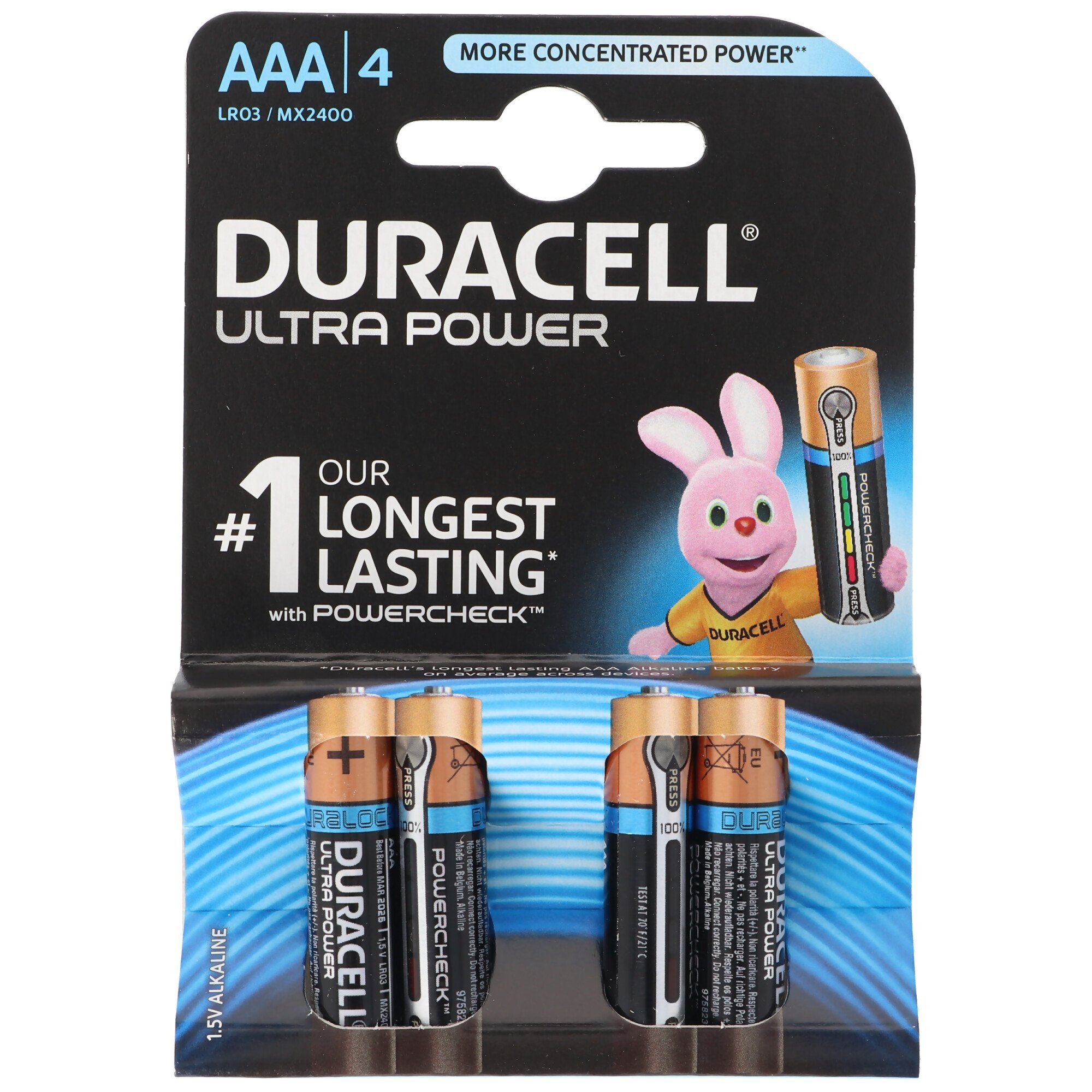 Duracell DURACELL ULTRA M3 Micro/AAA 4er Pack Batterie, (1,5 V)