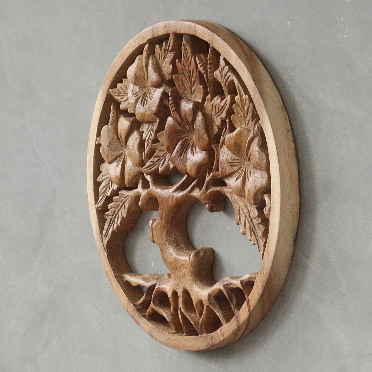cm, Holzbild Galerie Lebensbaum Handarbeit St), Mandala (1 Oriental Blättern 30 Lebensbaum mit