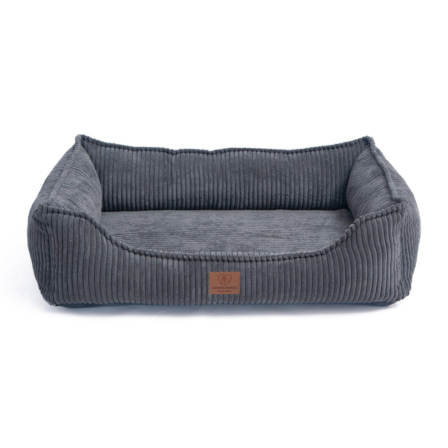 Warenhammer Tierbett Orthopädisches Premium Hundebett, flauschig weich, abnehmbar/waschbar, Cord, wärmender Cord Bezug / herausnehmbare Innenmatratze – Bild 5 von 5