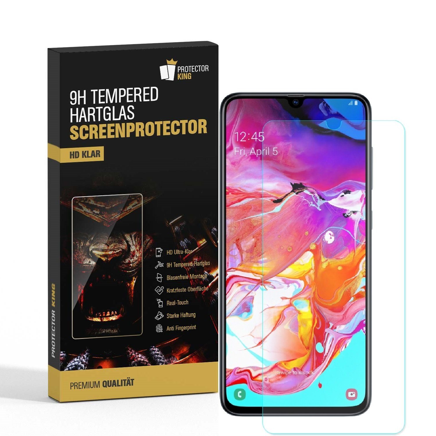 Schutzfolie 1x 9H Hartglas für Samsung Galaxy A30 Panzerfolie Displayschutz Glaspa